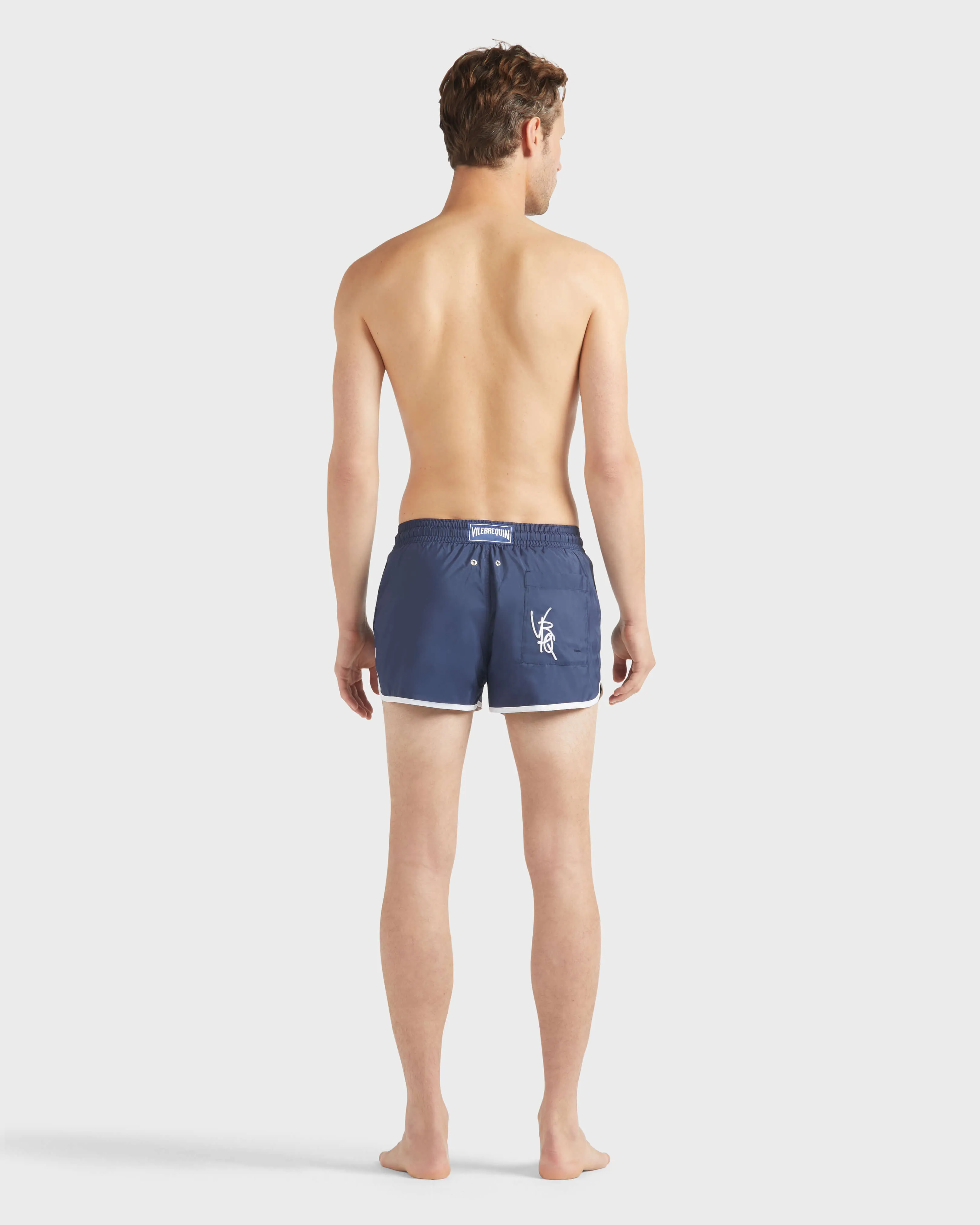 Vilebrequin - Ultraleichte Kurze Vbq Line Badeshorts Für Herren - Bademode - Meno - Blau - Größe S – Bild 4