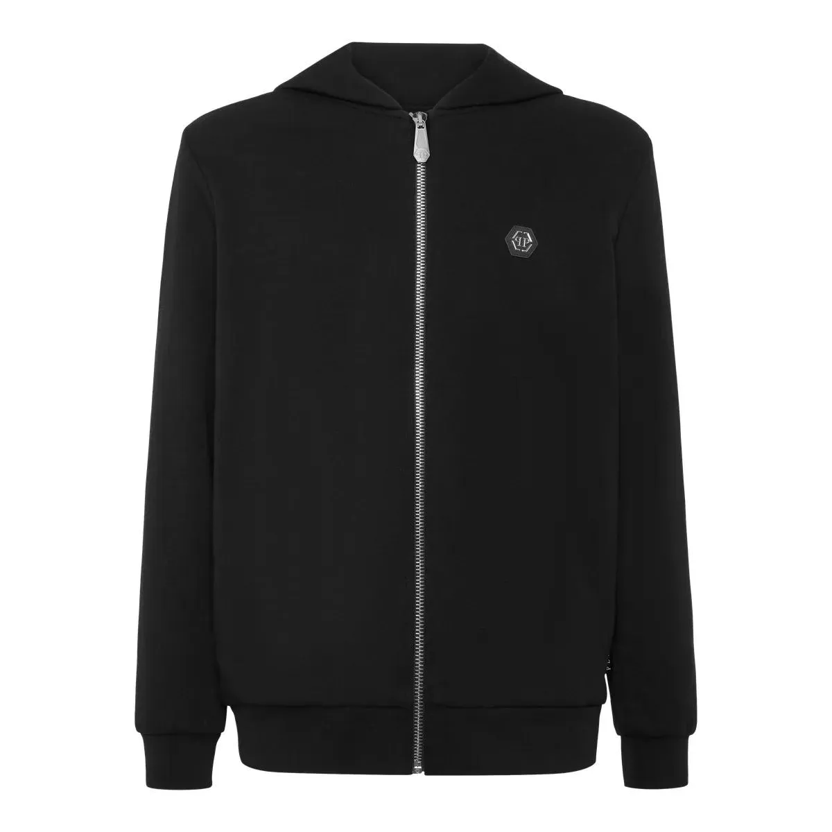 Philipp Plein - Kapuzen-Sweatjacket Skull - Größe M - schwarz Philipp Plein - Kapuzen-Sweatjacket Skull - Größe M - schwarz