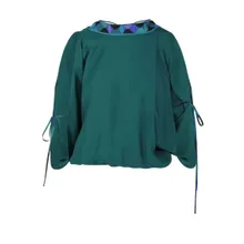 Emilio Pucci - Relaxed Silhouette Blouse With Geometric Pattern - Größe 38 - grün Emilio Pucci - Relaxed Silhouette Blouse With Geometric Pattern - Größe 38 - grün