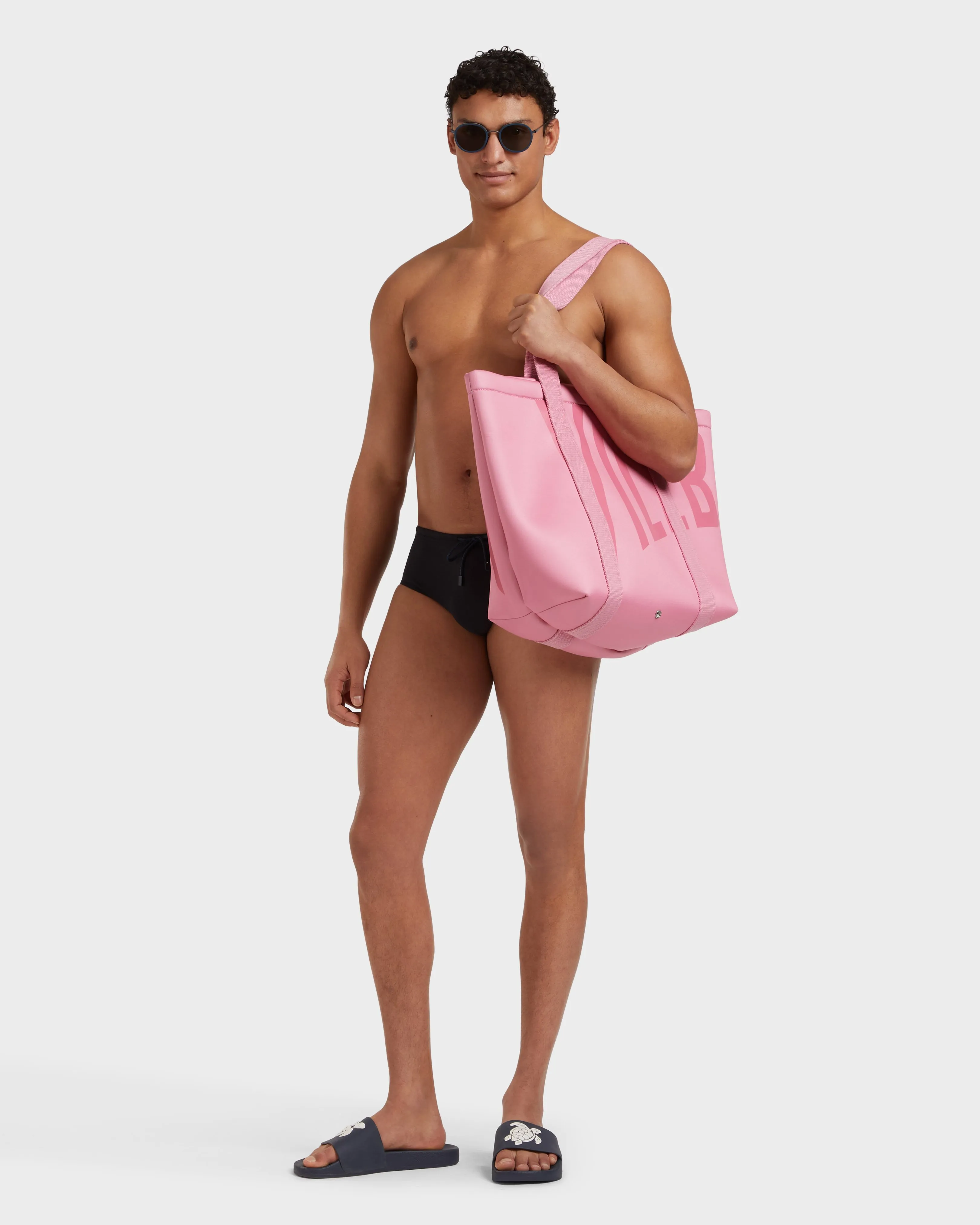 Vilebrequin - Figurbetonte Einfarbige Badehose Für Herren - Bademode - Nuage - Schwarz - Größe XL – Bild 4