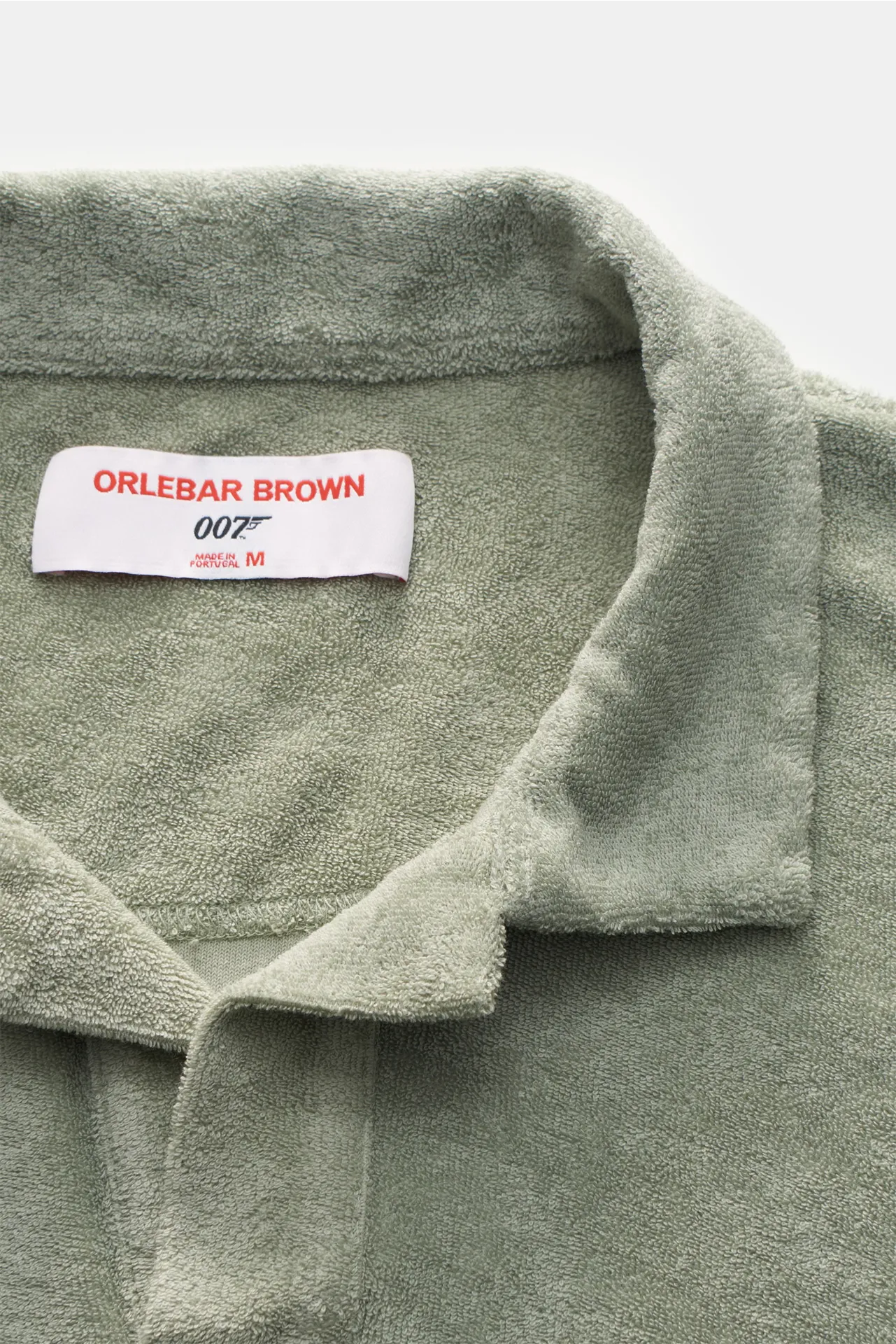 Orlebar Brown - Herren - Frottee Poloshirt 'Terry 007' graugrün – Bild 2