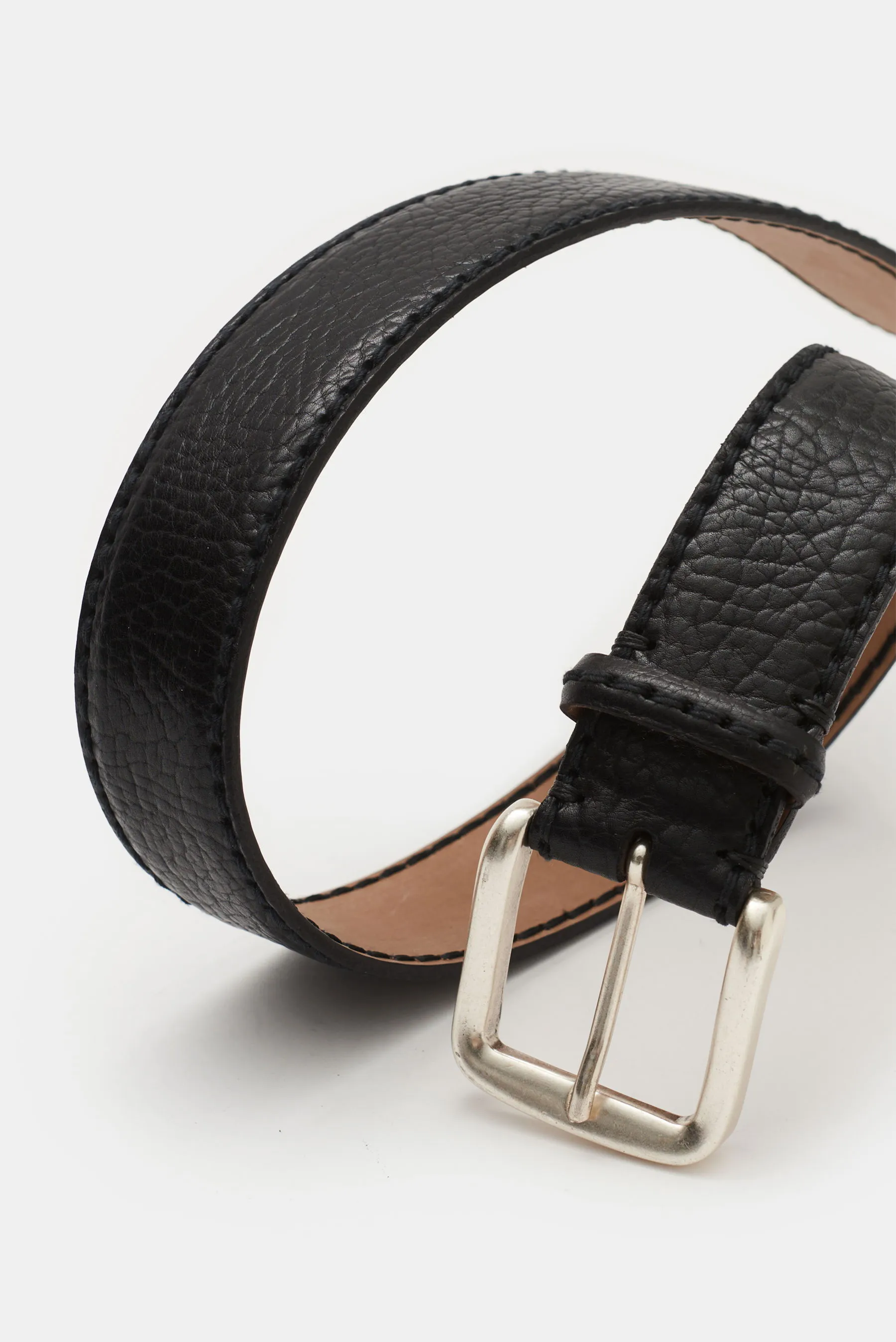 Fausto Colato - Herren - Gürtel Bisonleder schwarz – Bild 2