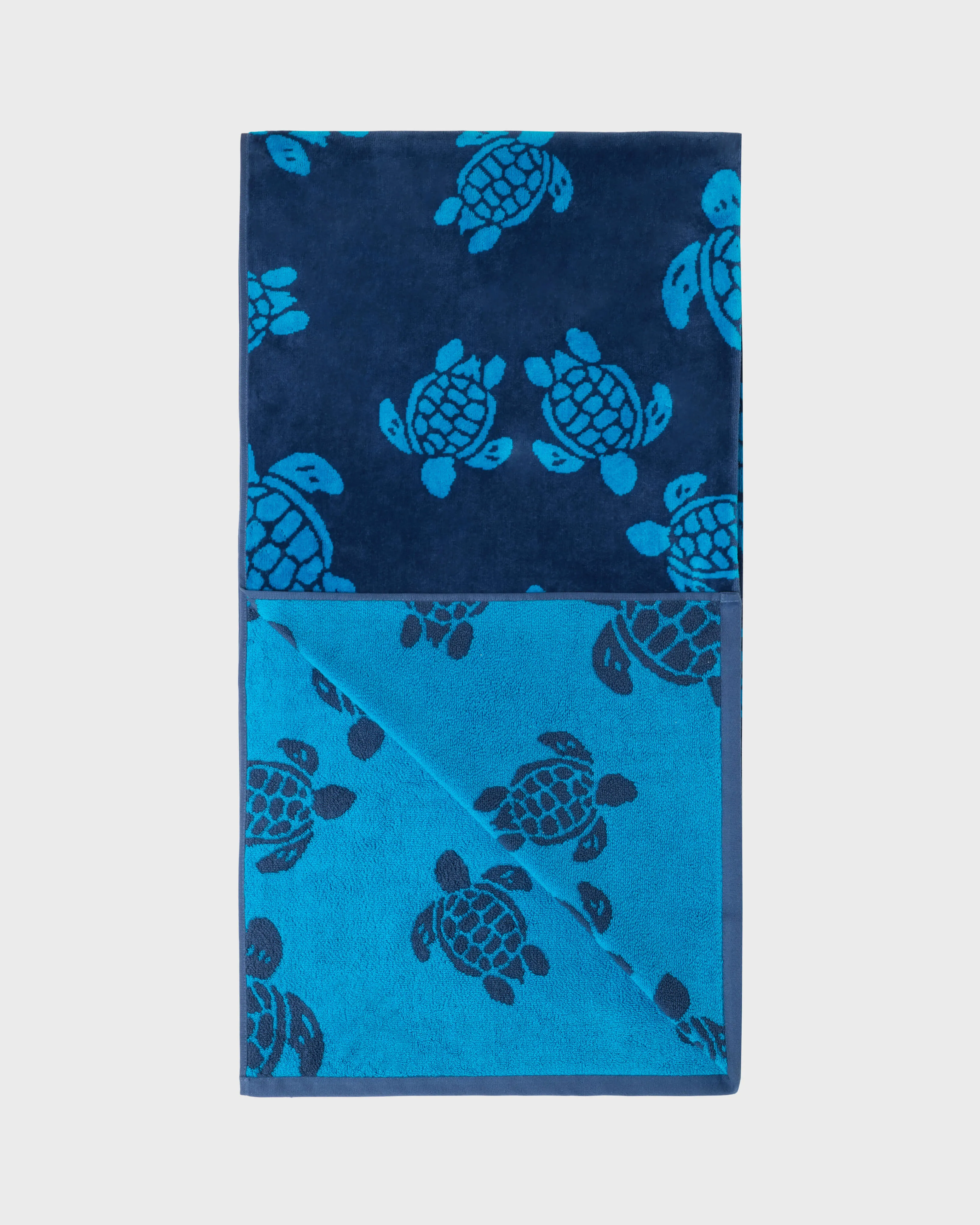 Vilebrequin - Ronde Des Tortues Jacquard Strandtuch Aus Bio-baumwolle Für Herren - Strandtuch - Sand - Blau - Größe OSFA – Bild 2