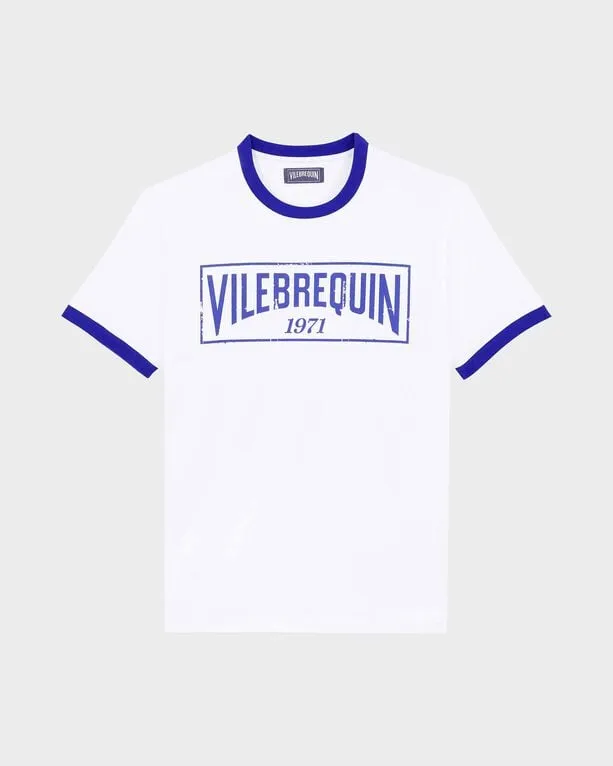 Vilebrequin - T-shirt Aus Leichtem Baumwolljersey Mit Zweifarbigem Logo Für Herren - T-shirt - Partisol - Blau - Größe S Vilebrequin - T-shirt Aus Leichtem Baumwolljersey Mit Zweifarbigem Logo Für Herren - T-shirt - Partisol - Blau - Größe S