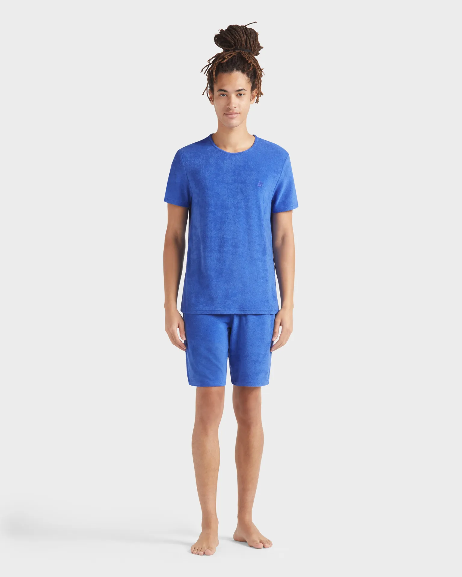 Vilebrequin - Einfarbiges Unisex-t-shirt Aus Frottee - T-shirt - Tiramisu - Blau - Größe XXXL – Bild 3