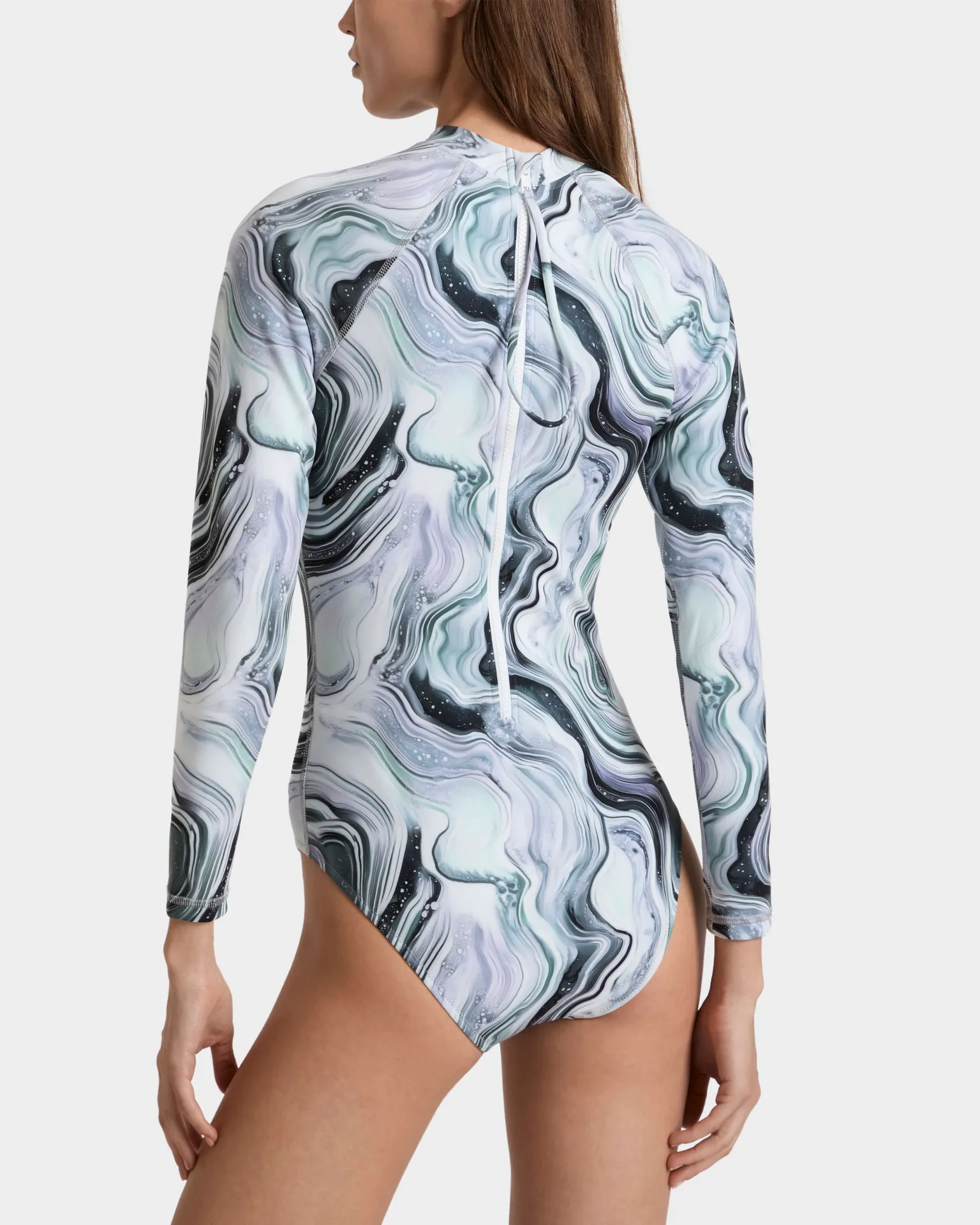 Vilebrequin - Einteiliger Marble Rashguard Mit Uv-schutz Für Damen - Rashguard - Lexane - Weiss - Größe L – Bild 4