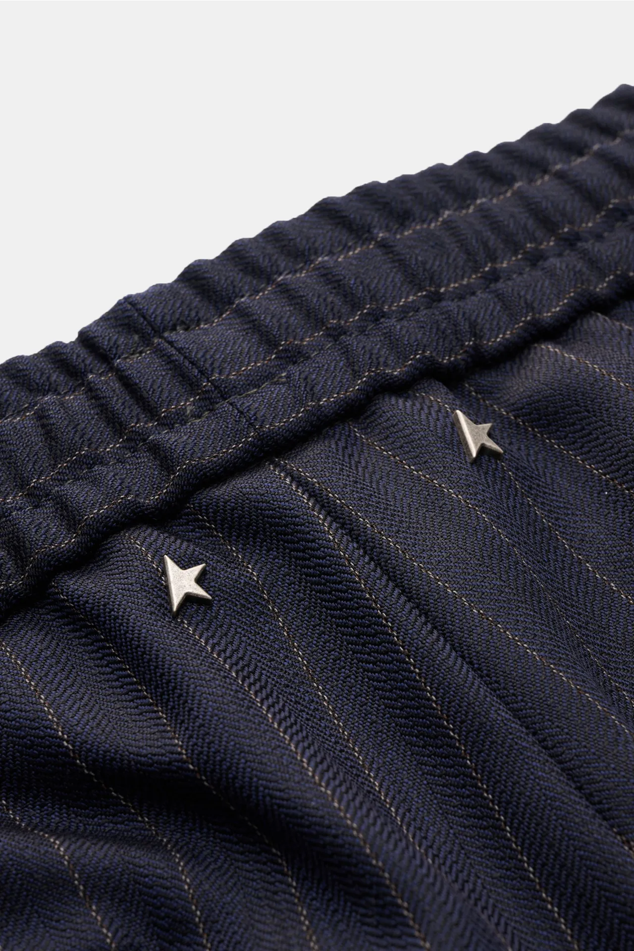 Golden Goose - Herren - Woll-Jogpants navy/beige gestreift – Bild 6