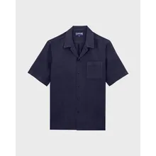 Vilebrequin - Solid Bowling-hemd Aus Leinen Für Herren - Hemd - Charli - Blau - Größe S Vilebrequin - Solid Bowling-hemd Aus Leinen Für Herren - Hemd - Charli - Blau - Größe S