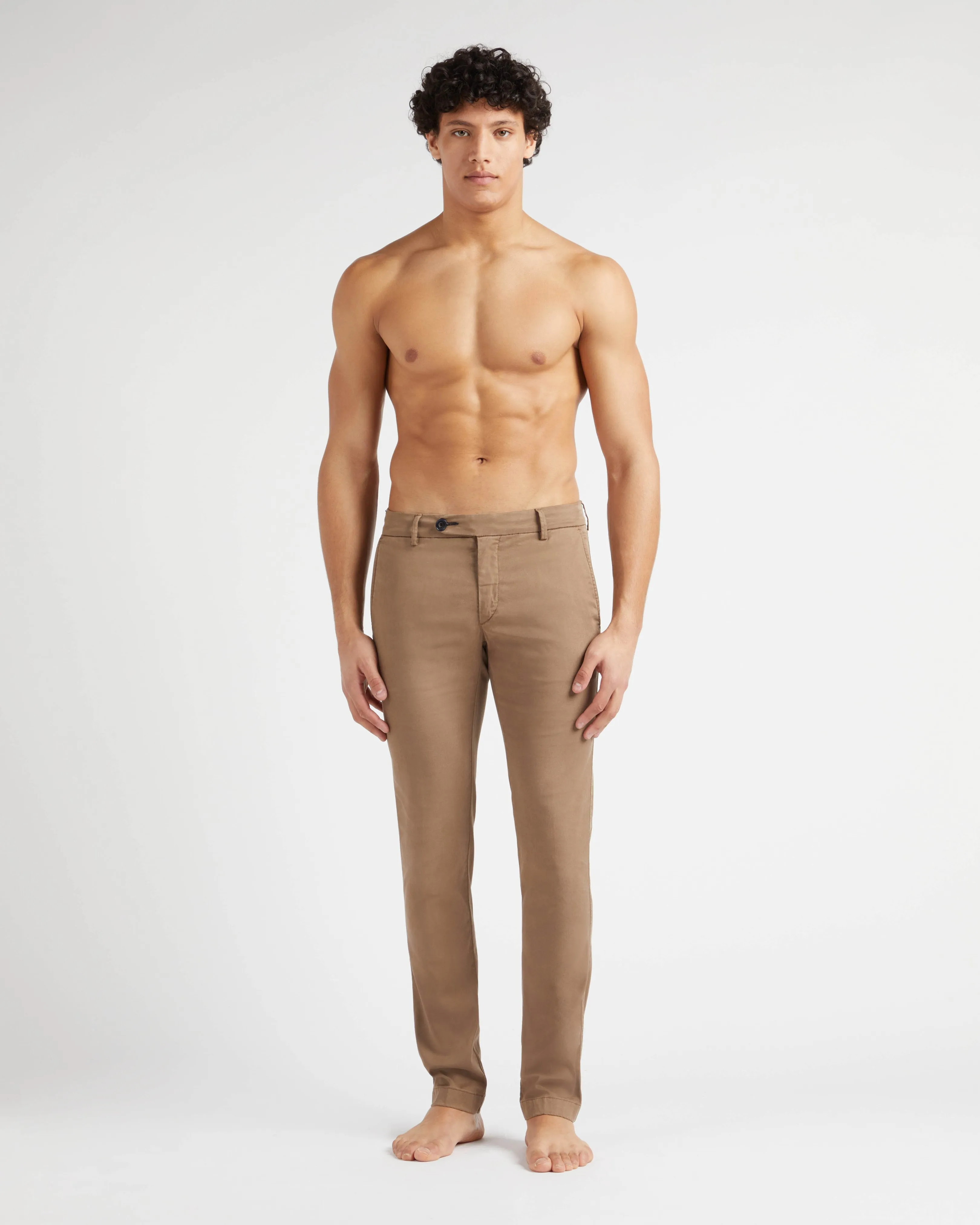 Vilebrequin - Solid Chinohose Aus Tencel Und Baumwolle Für Herren - Hose - Taillat - Marone - Größe 34 – Bild 3
