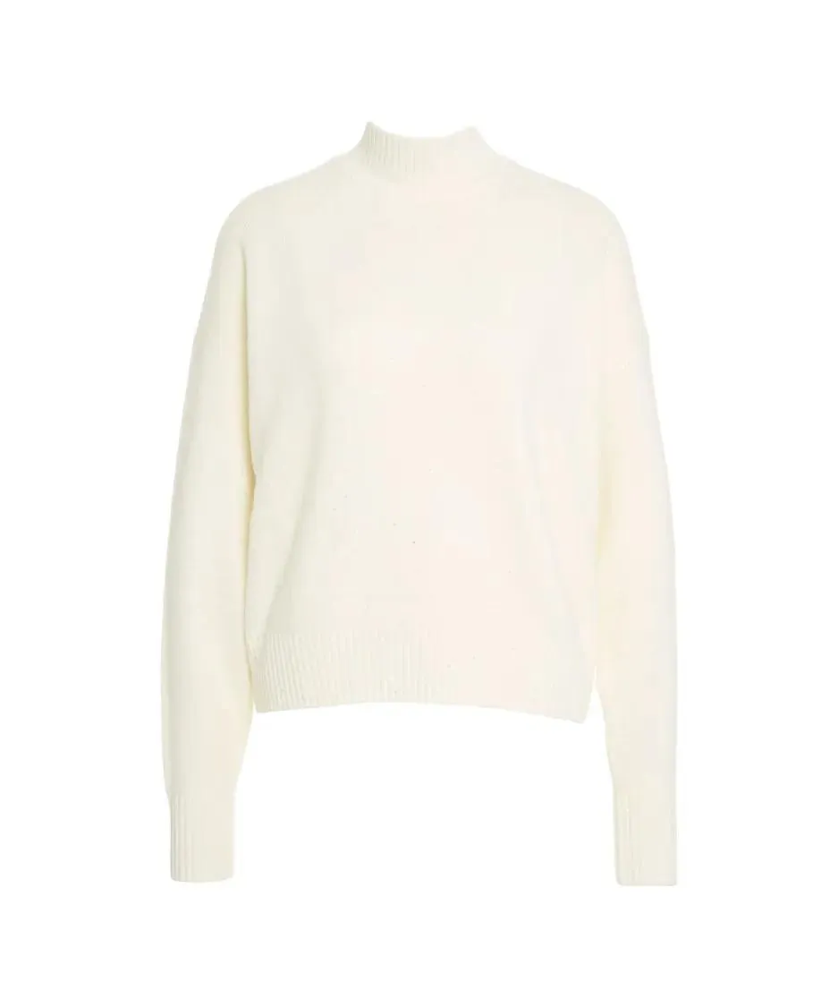 Kaos - Oversized White Sweater With Glitter Finish - Größe S - beige Kaos - Oversized White Sweater With Glitter Finish - Größe S - beige