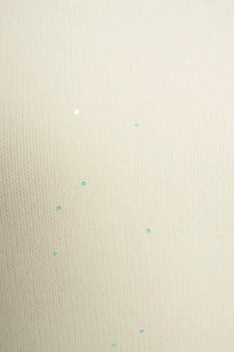 Kaos - Oversized White Sweater With Glitter Finish - Größe S - beige – Bild 2