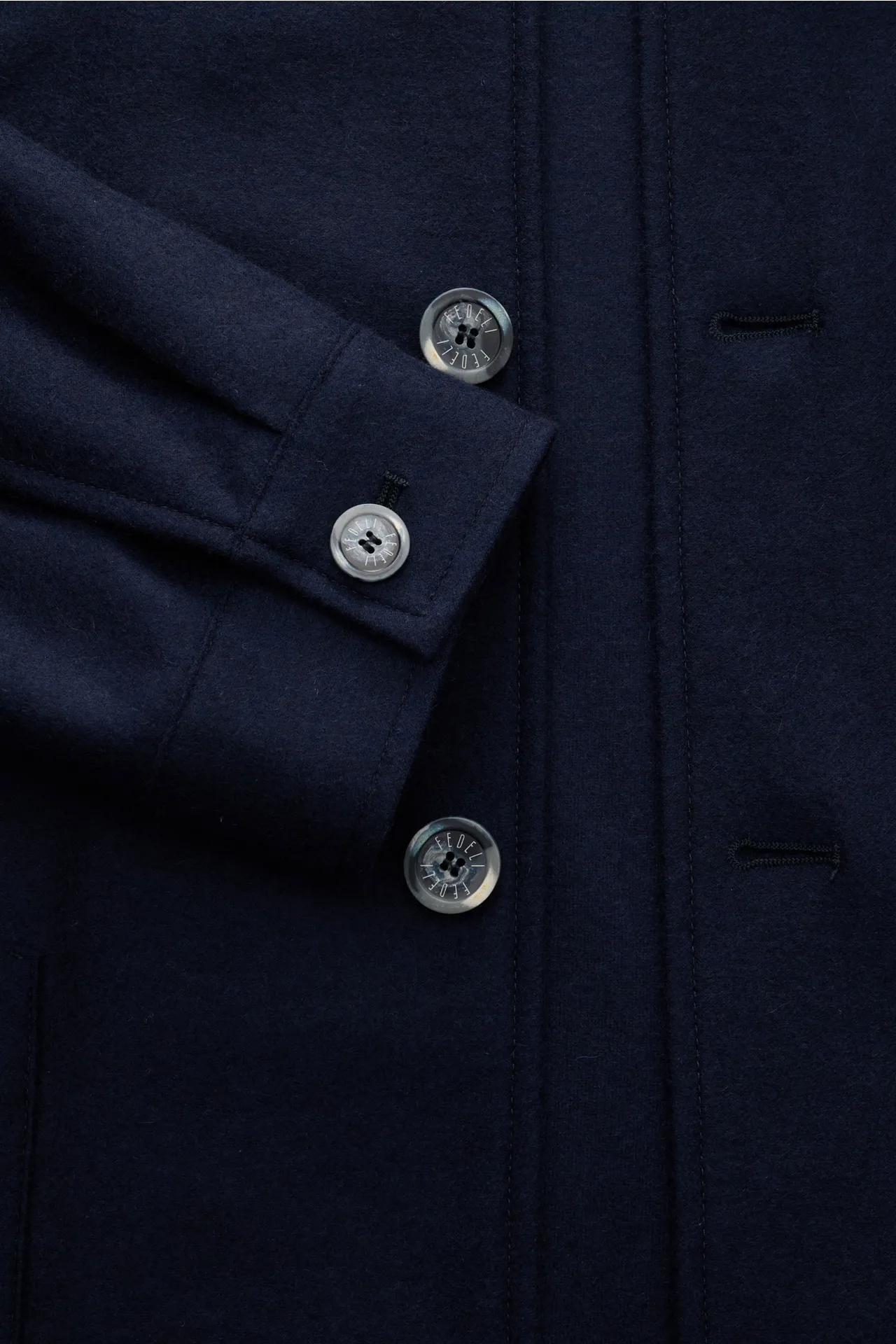 Fedeli - Herren - Cashmere Flanell-Jacke 'Oxford' navy – Bild 4