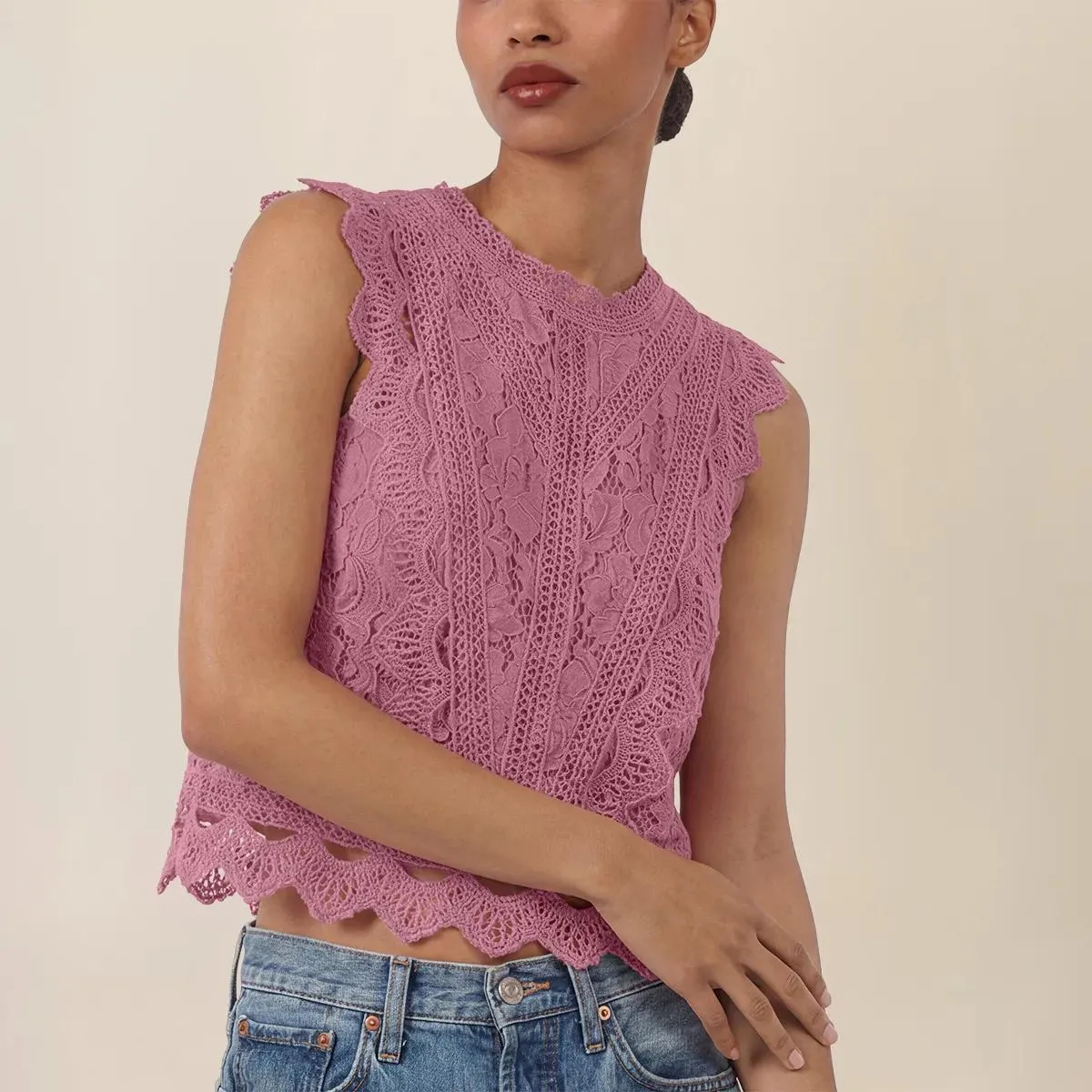 Apart - Spitzentop - Größe 36 - rosa – Bild 3