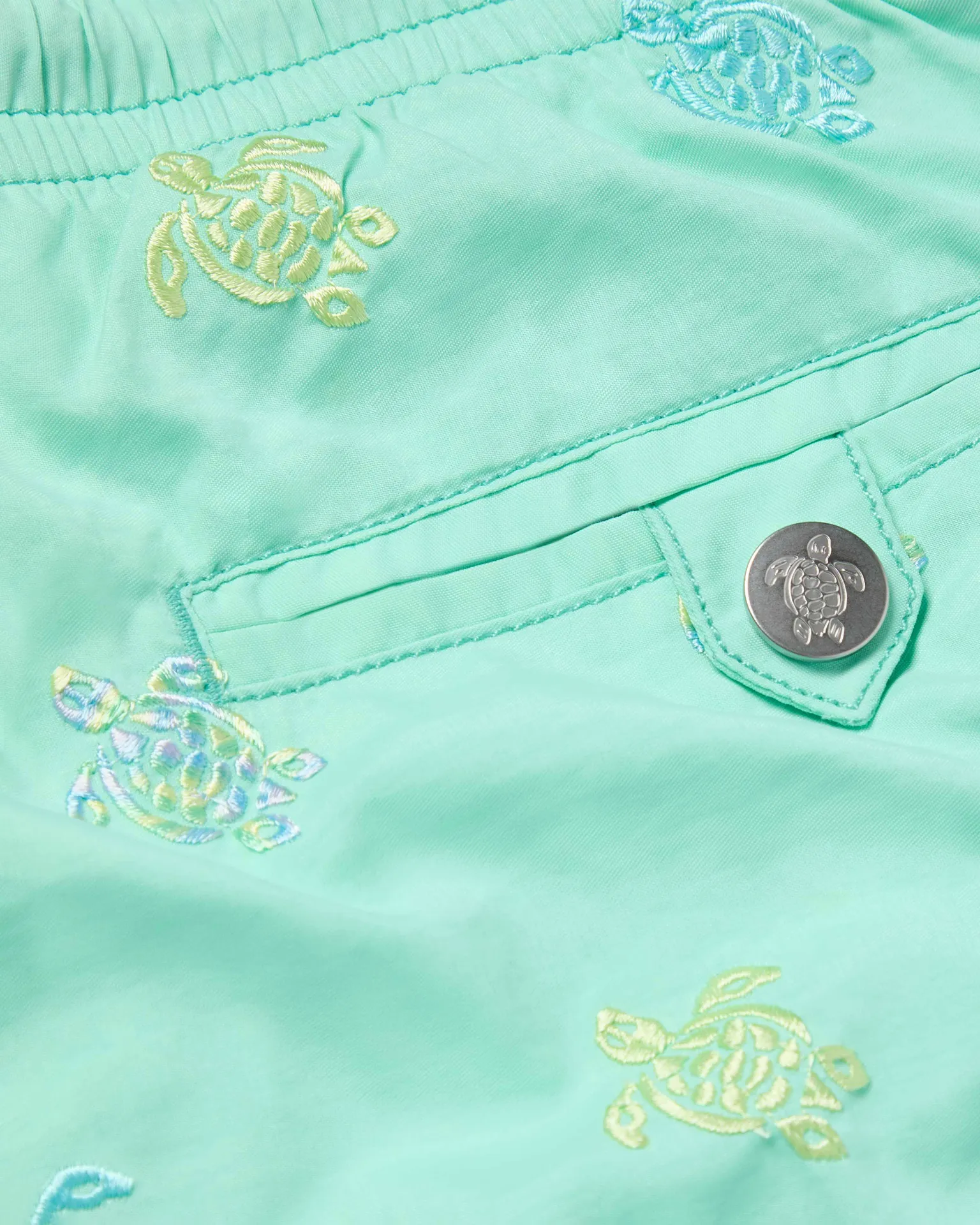 Vilebrequin - Herren-badeshorts Micro Tortues Diagonales Bestickt – Limitierte Auflage - Bademode - Mistral - Grün - Größe XL – Bild 5