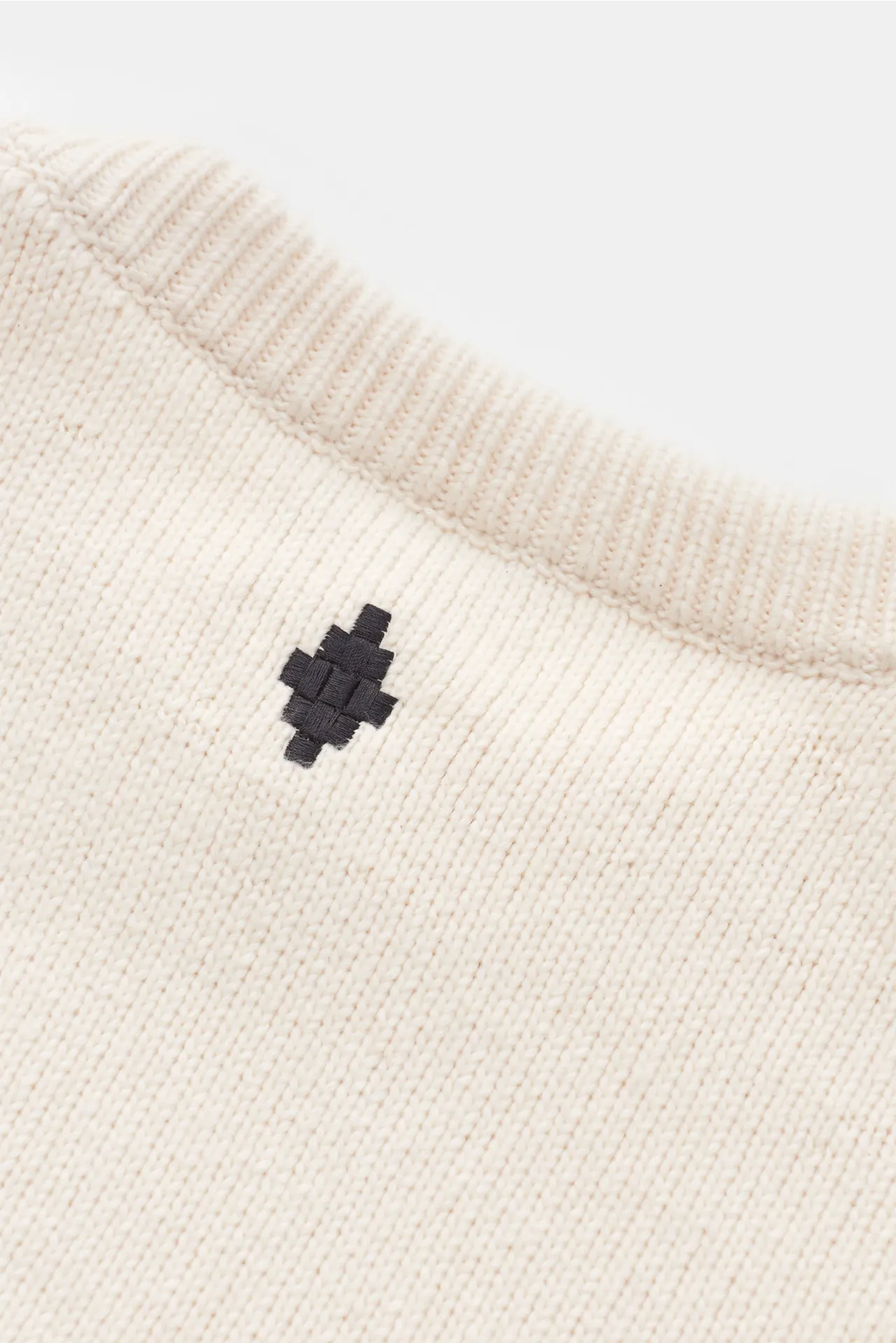 Marcelo Burlon - Herren - Rundhalspullover 'AOP Wind Feathers Knit Comfort Crew' creme – Bild 5