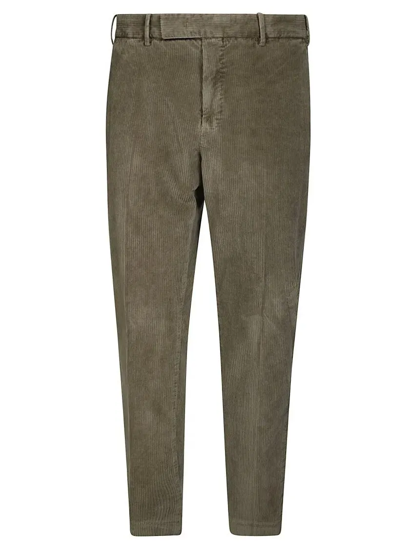 Pt01 - Slim-Fit Corduroy Pants With Classic Waistband - Größe 48 - grün Pt01 - Slim-Fit Corduroy Pants With Classic Waistband - Größe 48 - grün
