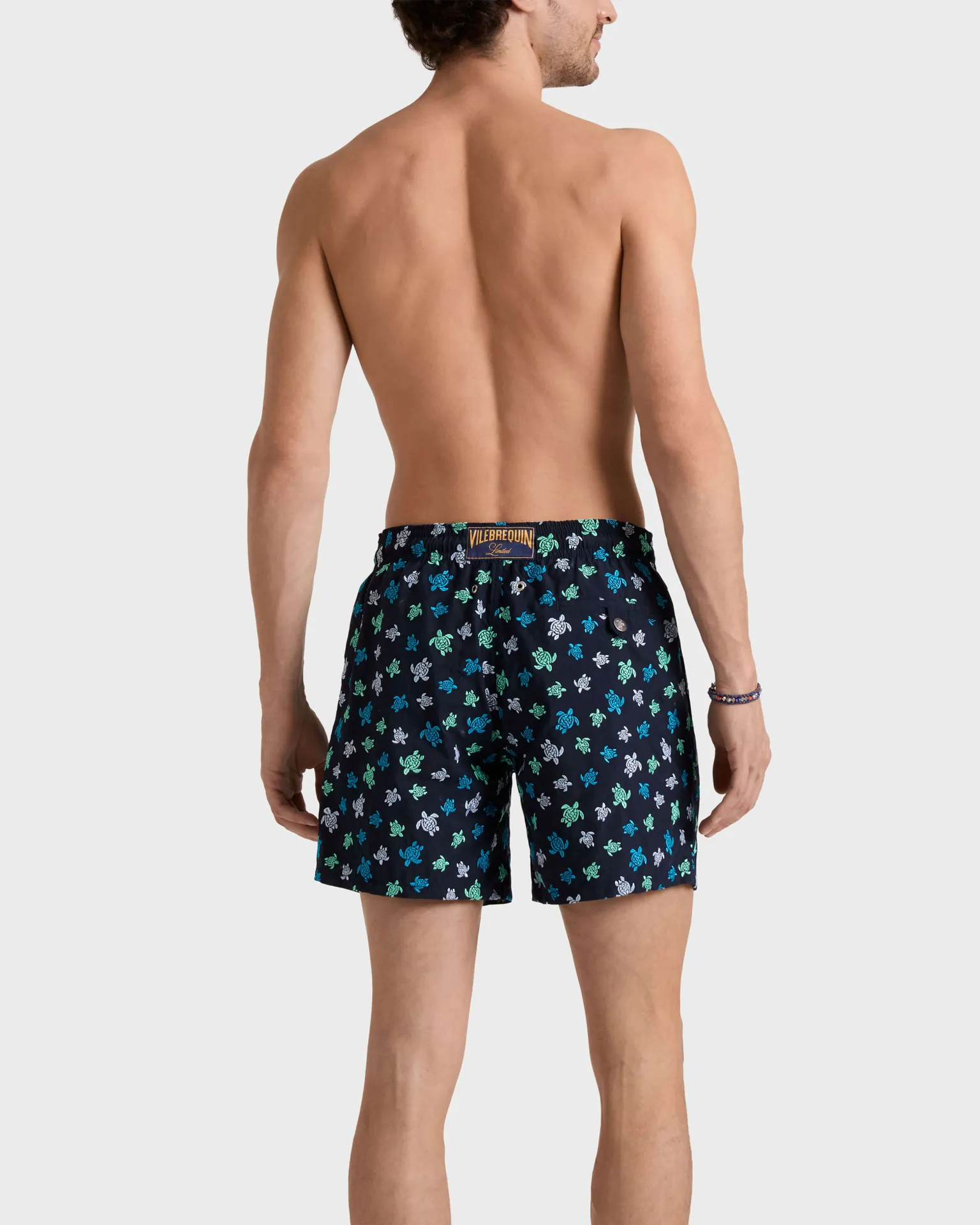 Vilebrequin - Herren-badeshorts Micro Ronde Des Tortues Bestickt – Limitierte Auflage - Bademode - Mistral - Blau - Größe XXXL – Bild 4