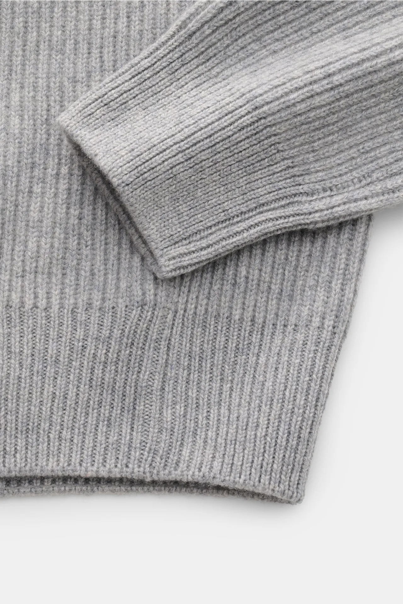 Gran Sasso - Herren - Cashmere Rundhalspullover grau meliert – Bild 3