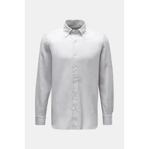 Borrelli - Herren - Flanellhemd %27Gable%27 Button-Down-Kragen hellgrau Borrelli - Herren - Flanellhemd %27Gable%27 Button-Down-Kragen hellgrau