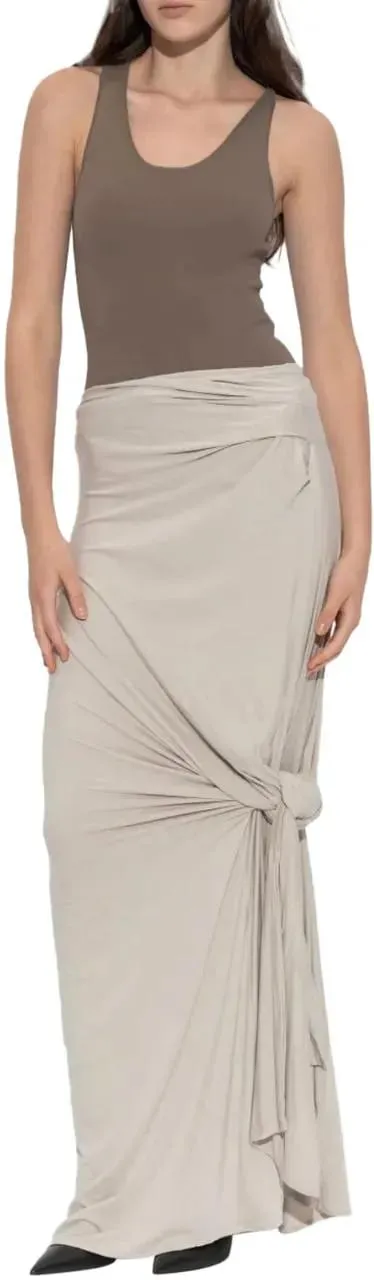 ENTIRE STUDIOS - Lumiere Scarf Skirt Stone - Größe M - grau – Bild 3