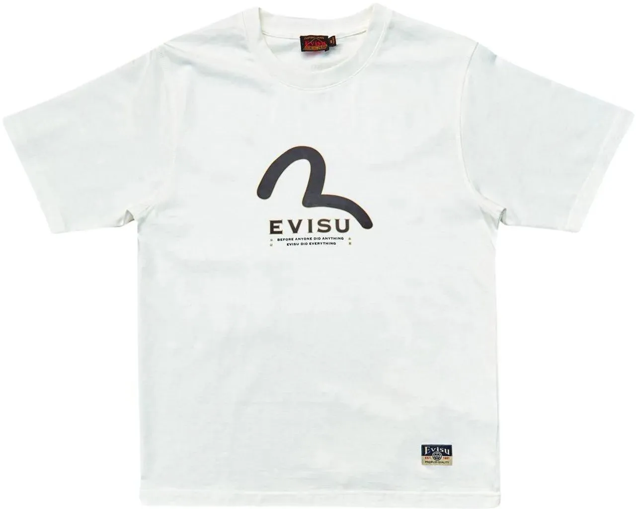 EVISU - T-Shirt Seagull & Evisu Print Multi-pocket Bianca - Größe M - weiß EVISU - T-Shirt Seagull & Evisu Print Multi-pocket Bianca - Größe M - weiß