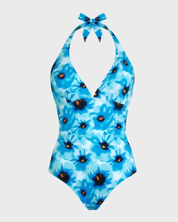 Vilebrequin - Poppies Neckholder-badeanzug Für Damen - Bademode - Famous - Blau - Größe L Vilebrequin - Poppies Neckholder-badeanzug Für Damen - Bademode - Famous - Blau - Größe L