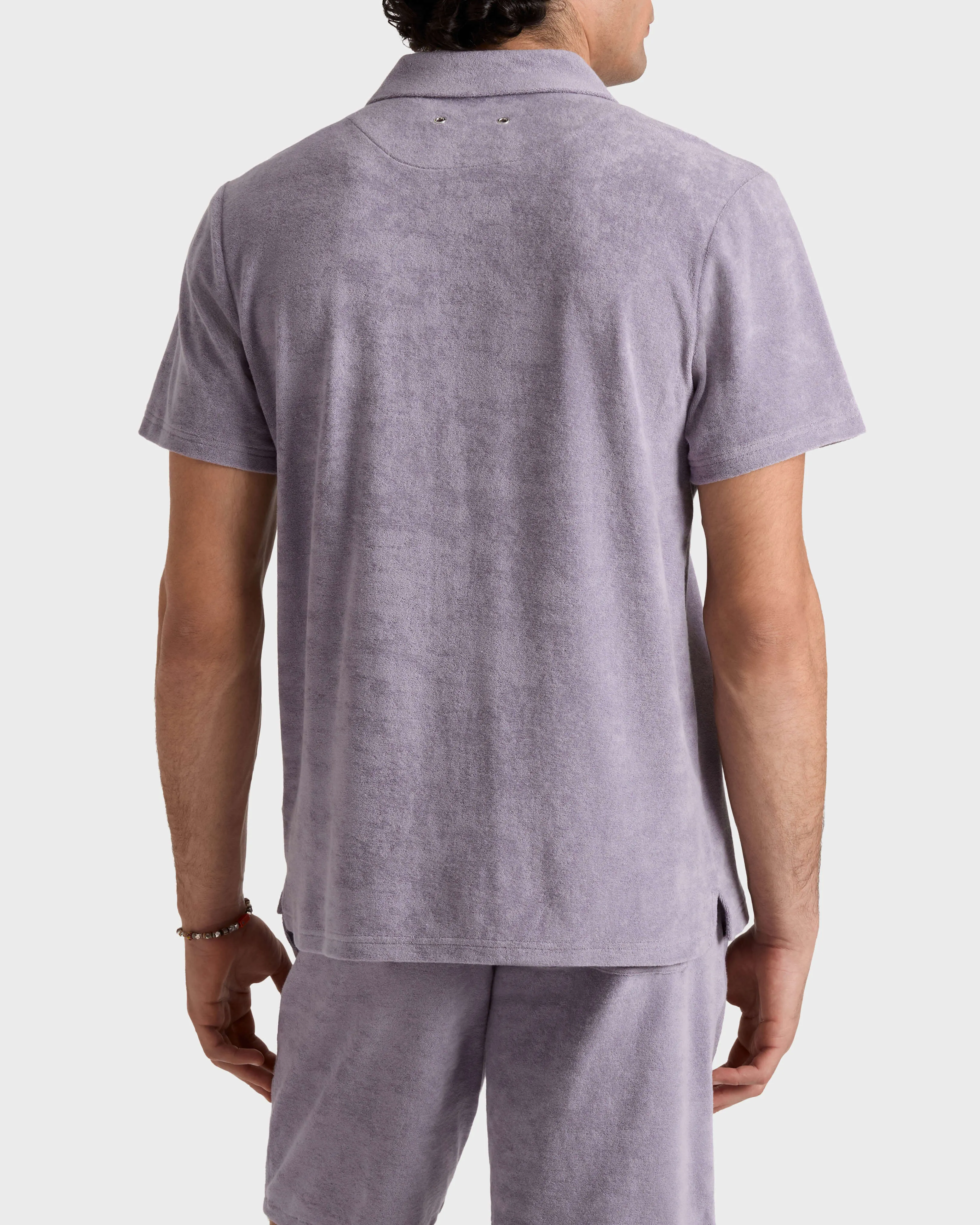 Vilebrequin - Solid Bowling-hemd Aus Frottee Für Herren - Hemd - Charli - Violett - Größe M – Bild 4