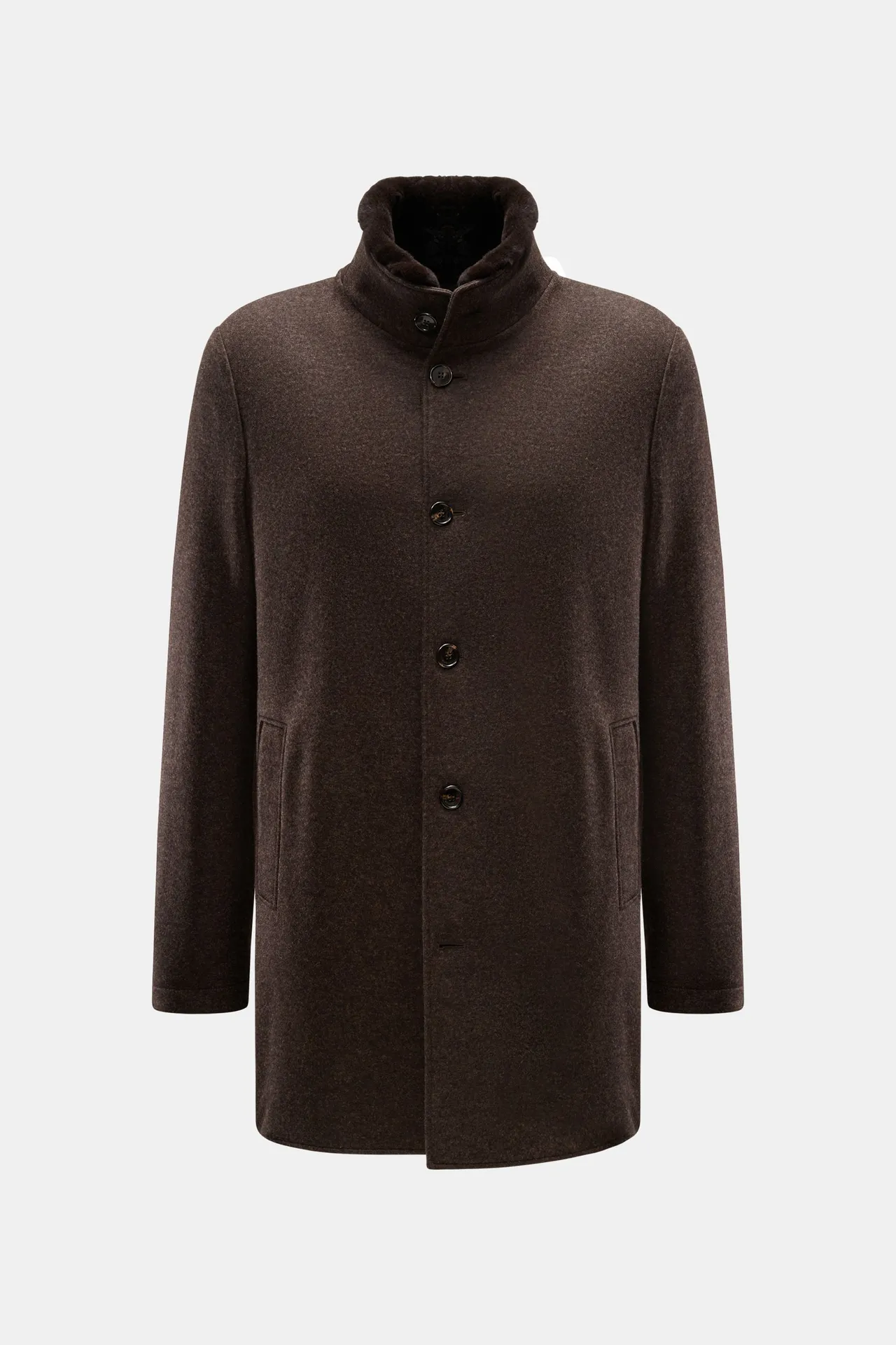 Mandelli - Herren - Cashmere Jacke dunkelbraun meliert Mandelli - Herren - Cashmere Jacke dunkelbraun meliert