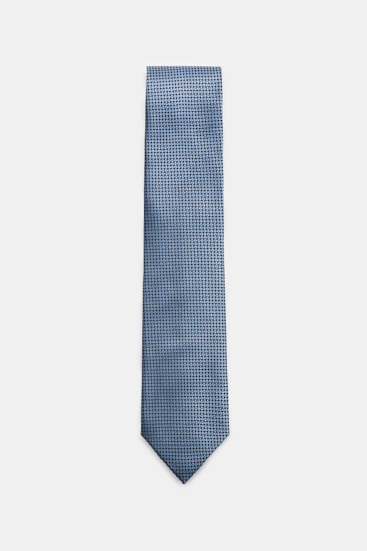Zegna - Herren - Seidenkrawatte rauchblau/schwarz gemustert Zegna - Herren - Seidenkrawatte rauchblau/schwarz gemustert