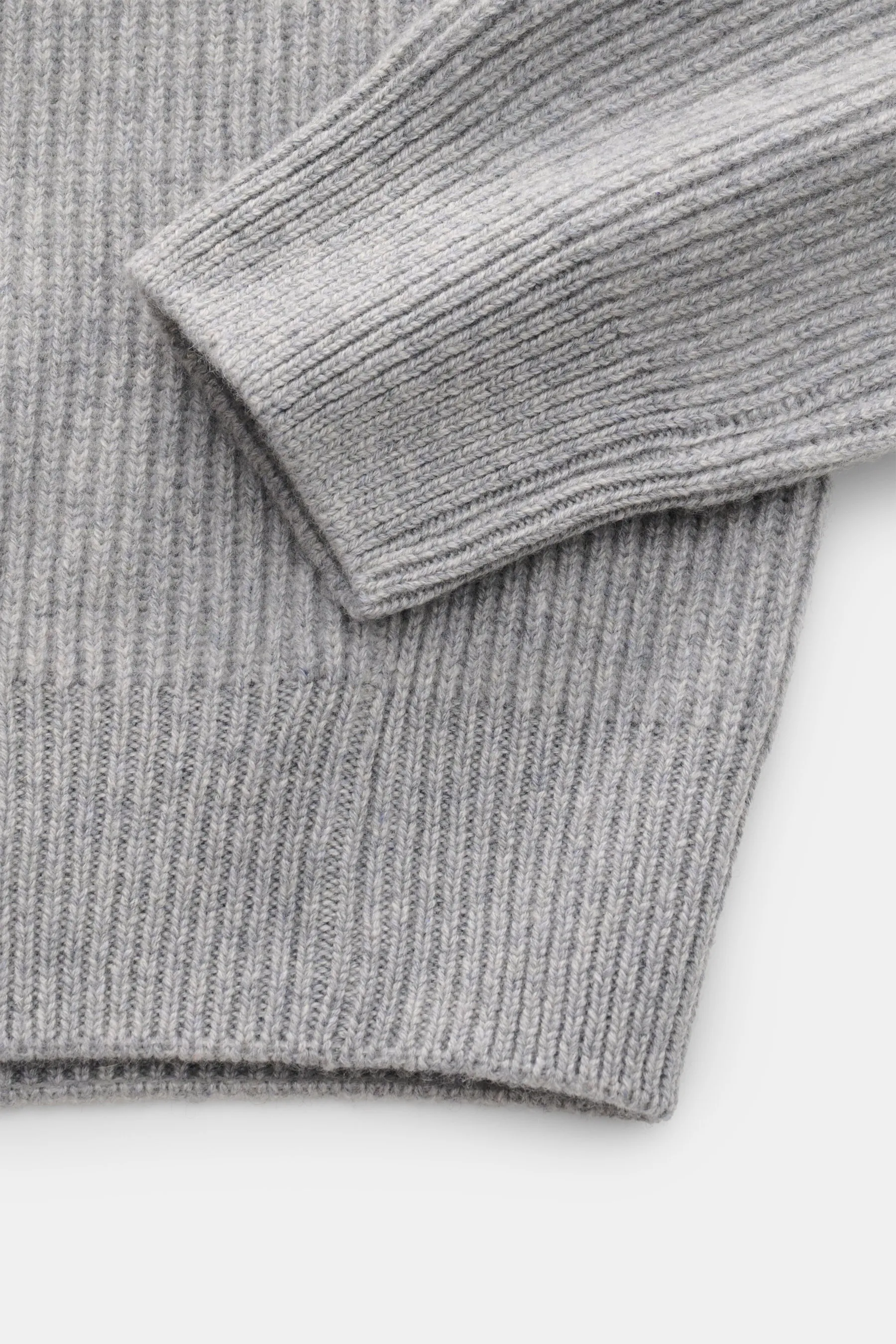 Gran Sasso - Herren - Cashmere Rundhalspullover grau meliert – Bild 3