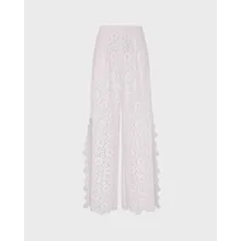 Vilebrequin - Damenhose Aus Blumenspitze - Hose - Prune - Weiss - Größe L Vilebrequin - Damenhose Aus Blumenspitze - Hose - Prune - Weiss - Größe L