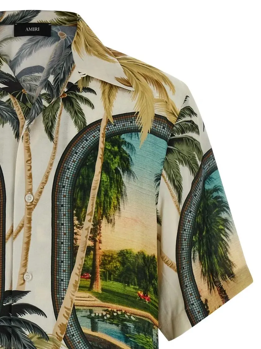 Amiri - Paradise Bowling Shirt - Größe L - bunt – Bild 3