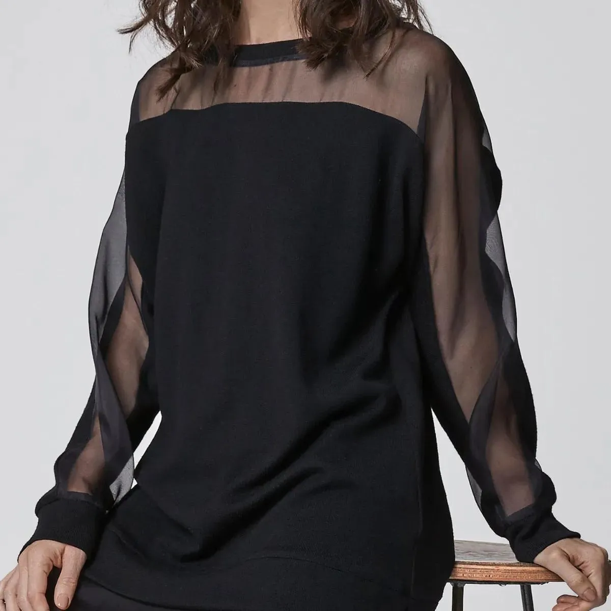 Helene Galwas - Pullover CHRISTA - Größe M/L - schwarz – Bild 2