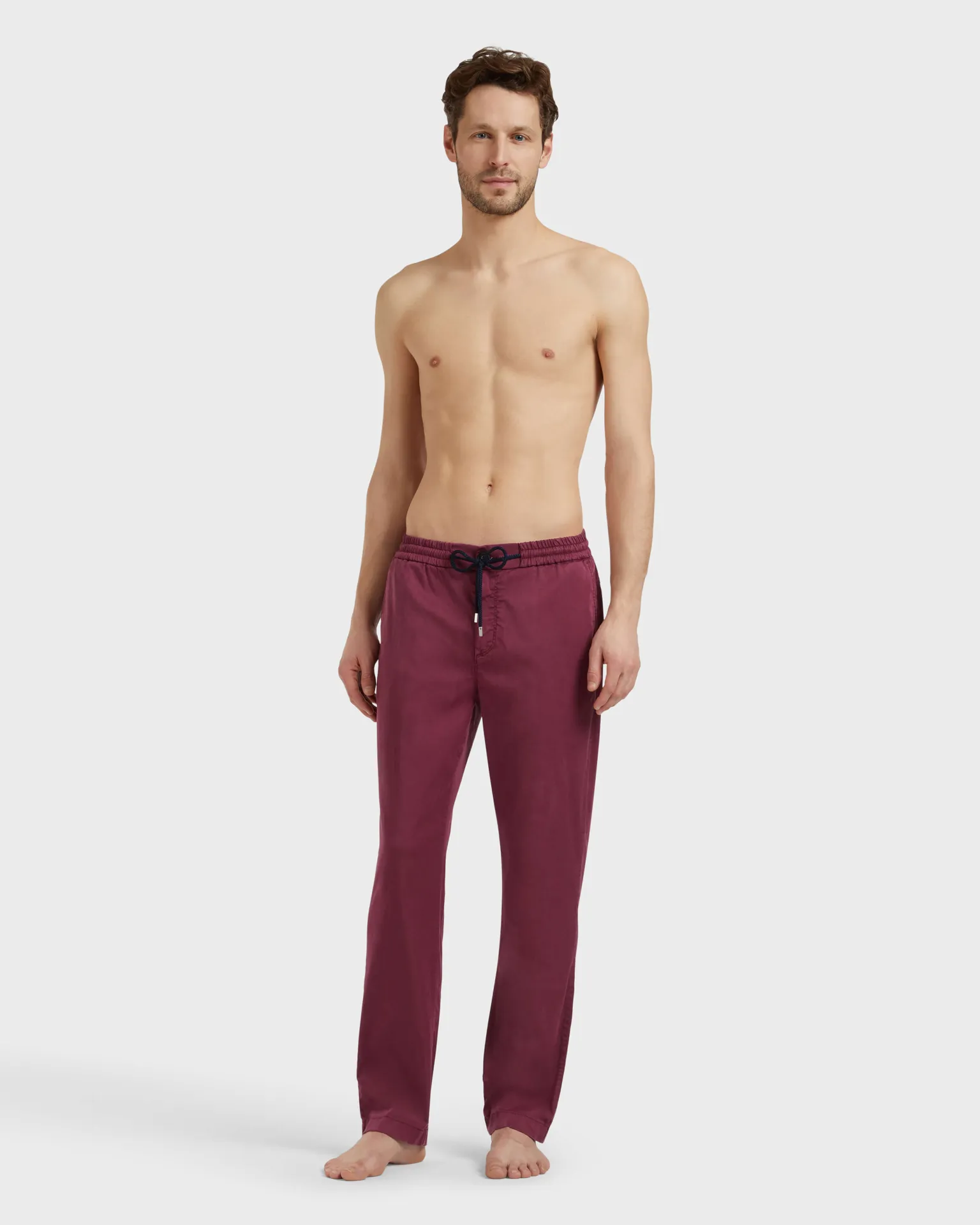Vilebrequin - Hose Aus Tencel-satin Mit Elastischem Bund Für Herren - Jeanshose - Clemence - Rot - Größe 28 – Bild 3