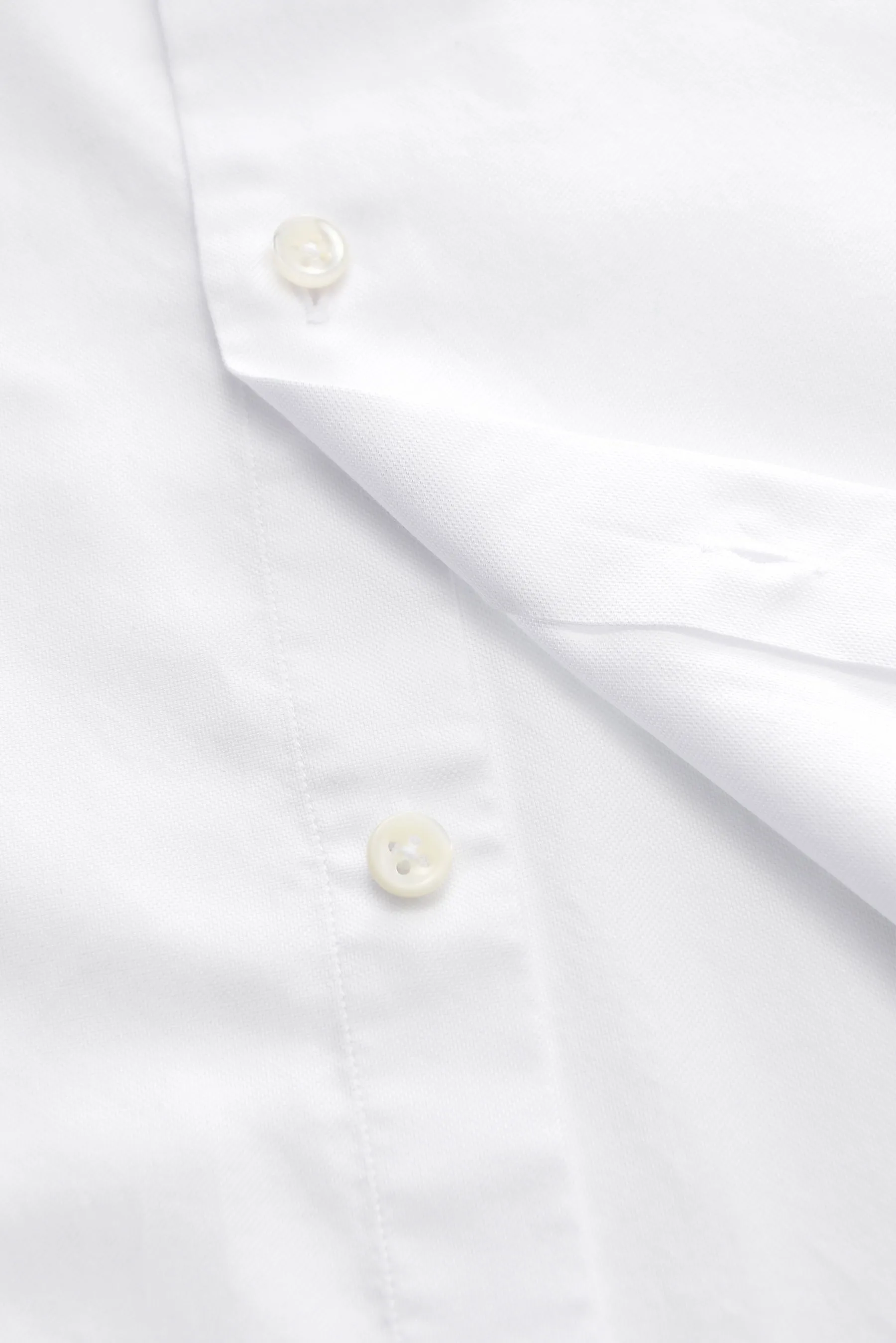 Glanshirt - Herren - Oxford-Hemd Haifisch-Kragen weiß – Bild 5