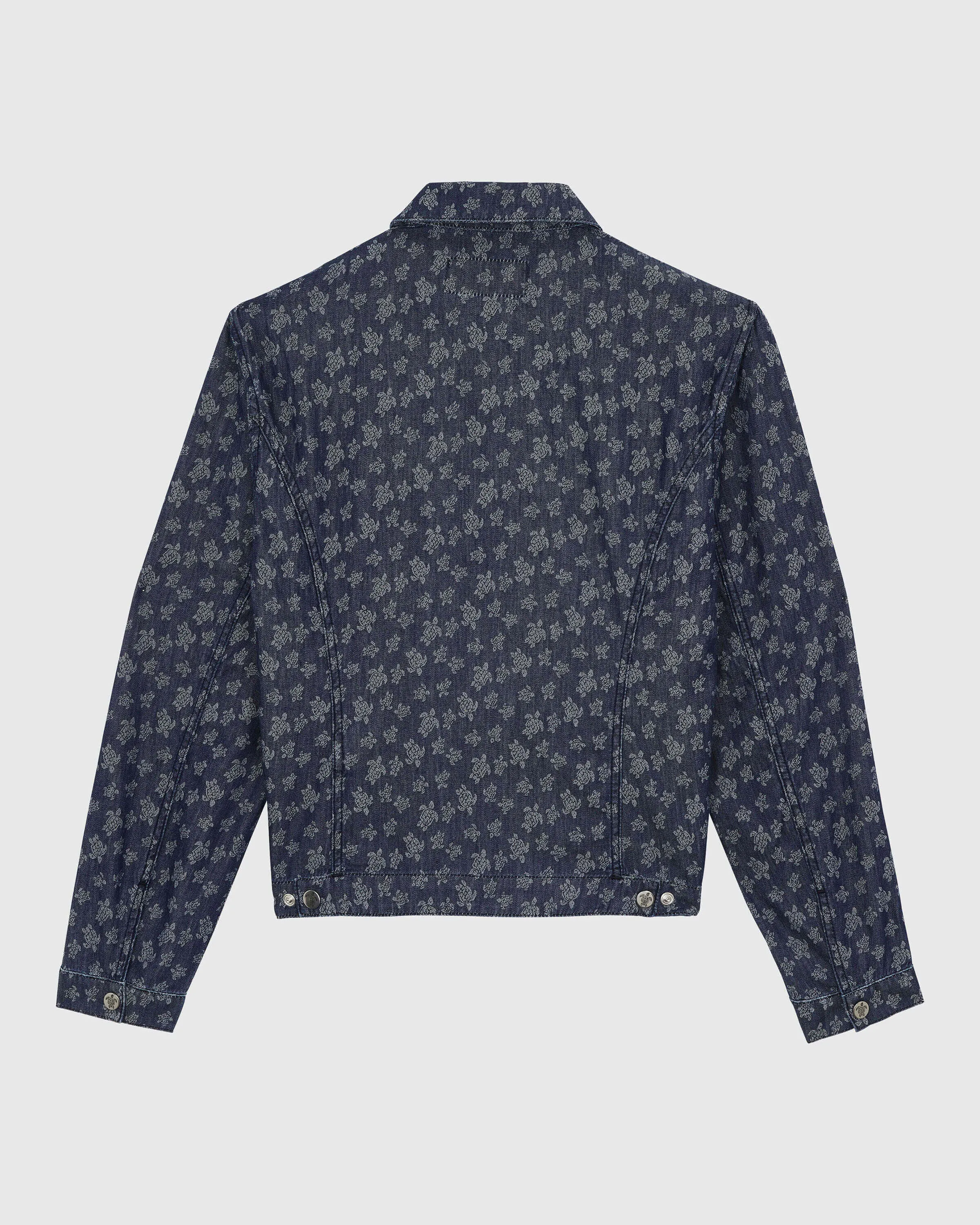 Vilebrequin - Ronde Des Tortues Jacquard Jacke Aus Leichtem Denim Für Herren - Jacke - Leoube - Blau - Größe L – Bild 2