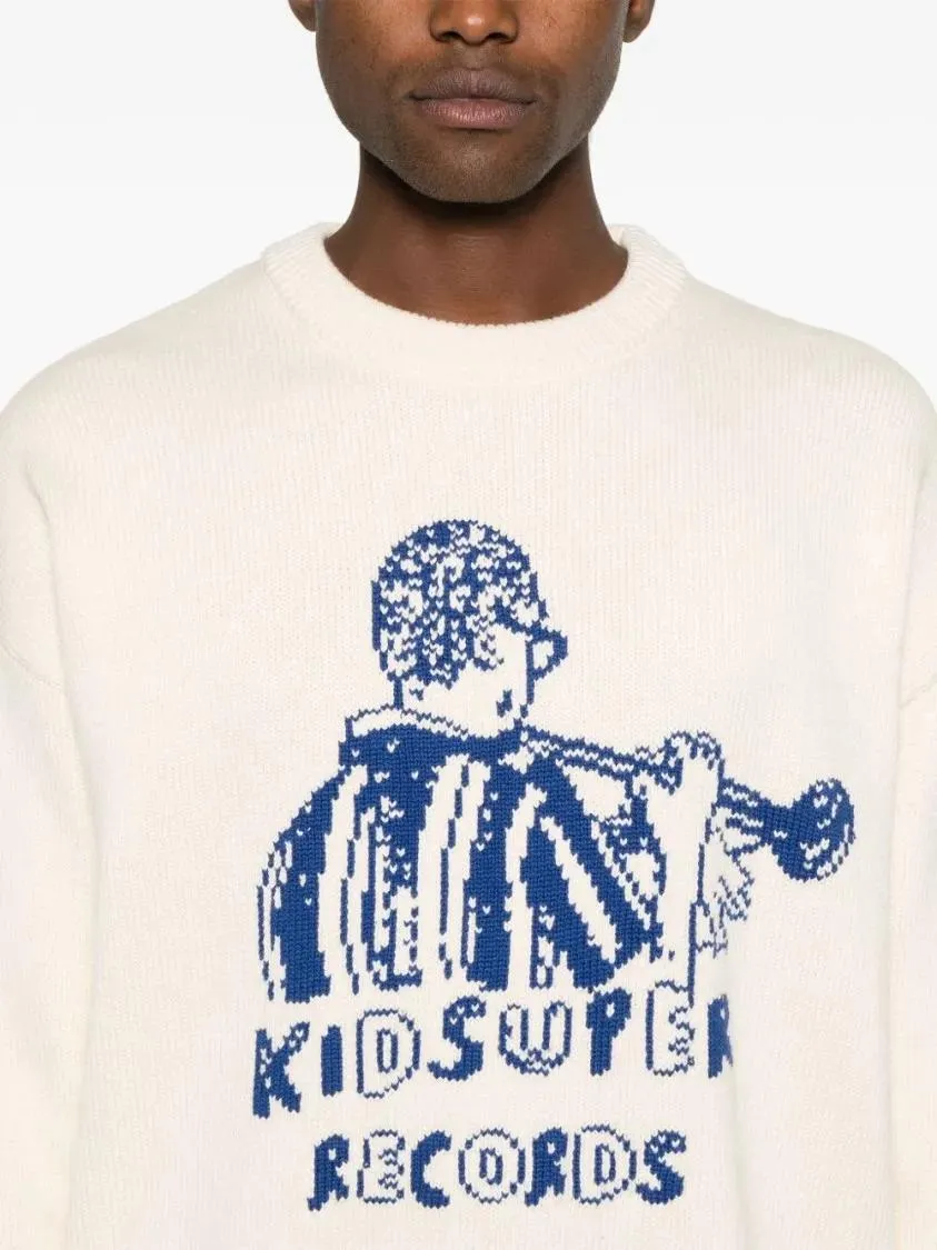 Kidsuper - Sweater With Embroidery - Größe XL - beige – Bild 4