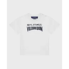 Vilebrequin - T-shirt Aus Bio-baumwolle Mit Logoprägung Für Babys - T-shirt - Bisous - Weiss - Größe 12M Vilebrequin - T-shirt Aus Bio-baumwolle Mit Logoprägung Für Babys - T-shirt - Bisous - Weiss - Größe 12M