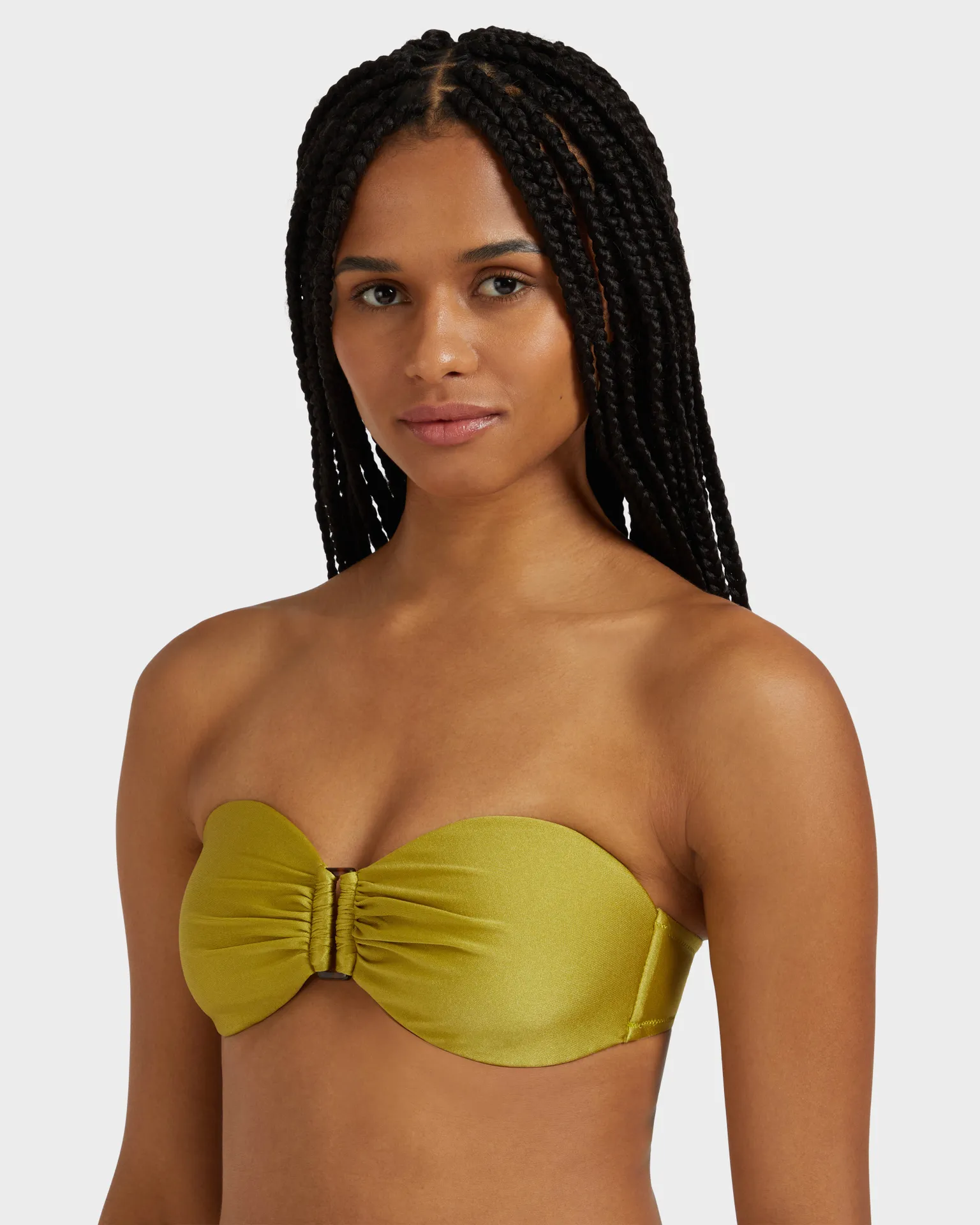 Vilebrequin - Shiny Stretch Solid Bandeau-bikinioberteil Für Damen - Bademode - Lune - Grün - Größe S – Bild 5