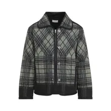 Craig Green - Quilted Casual Jacket With Distinctive Plaid Patte - Größe L - schwarz Craig Green - Quilted Casual Jacket With Distinctive Plaid Patte - Größe L - schwarz