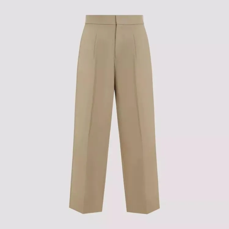 FEAR OF GOD - Single Pleat Relaxed Beige Wool Trousers - Größe 48 - braun – Bild 4
