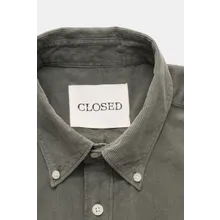 Closed - Herren - Cordhemd Button-Down-Kragen graugrün