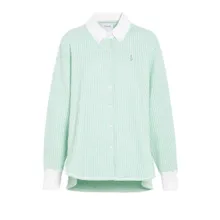 Barrie - Contrasting Collar Oversized Barrie Shirt - Größe L - grün Barrie - Contrasting Collar Oversized Barrie Shirt - Größe L - grün