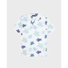 Vilebrequin - Multicolores Ronde Des Tortues Herren-polohemd Aus Baumwollpikee - Polohemd - Palatin - Weiss - Größe XXXL Vilebrequin - Multicolores Ronde Des Tortues Herren-polohemd Aus Baumwollpikee - Polohemd - Palatin - Weiss - Größe XXXL