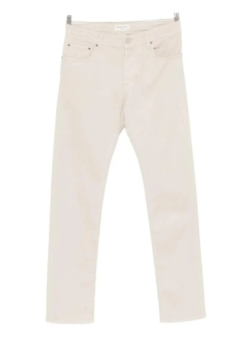 Jacob Cohen - Straight-Leg Light Grey Trousers With Five-Pocket - Größe 34 - beige Jacob Cohen - Straight-Leg Light Grey Trousers With Five-Pocket - Größe 34 - beige