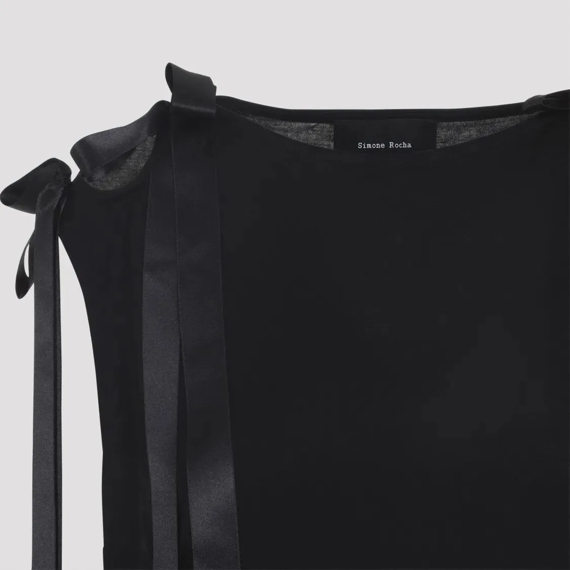 Simone Rocha - Bow Ribbon Midi Dress - Größe M - schwarz – Bild 2