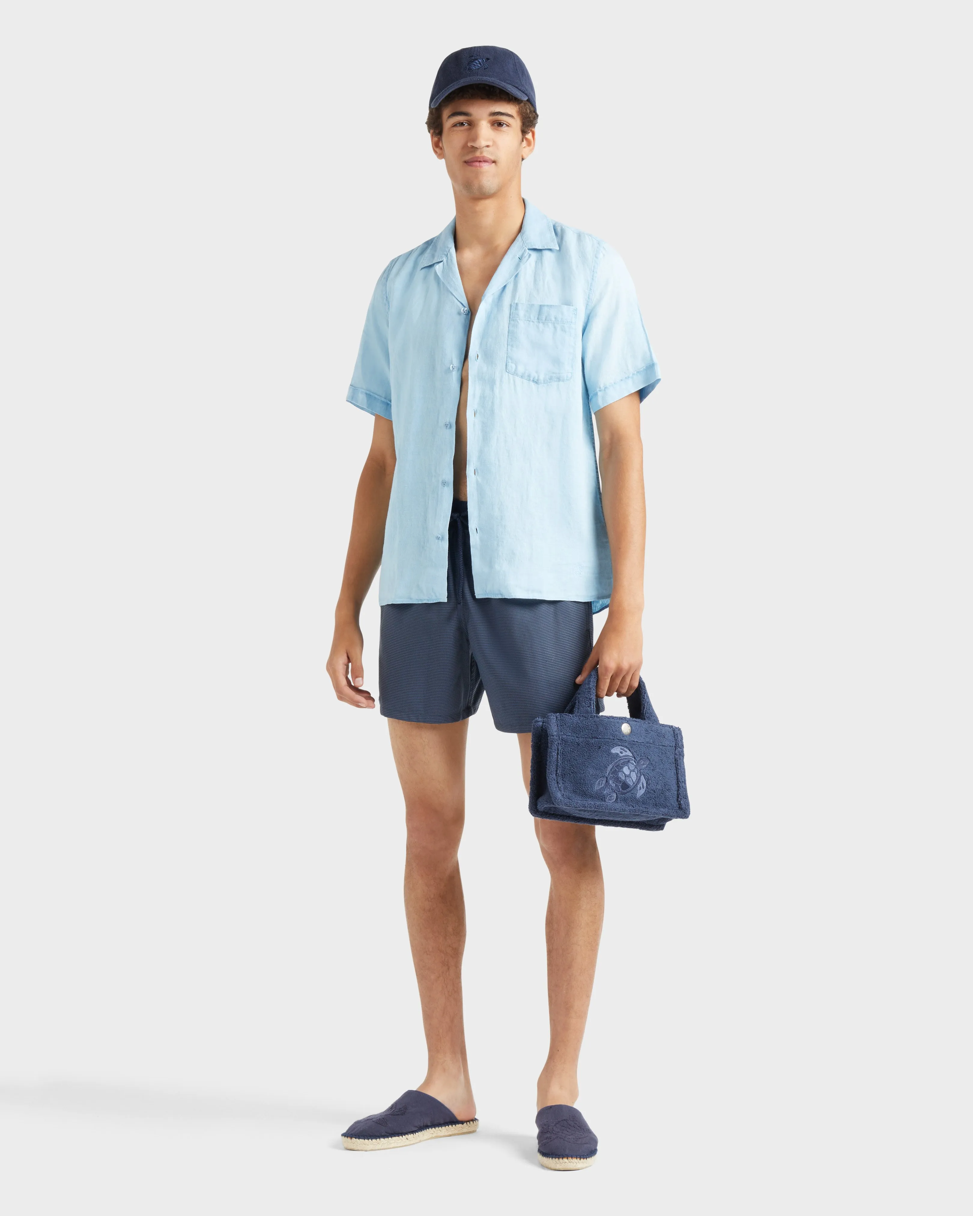 Vilebrequin - Figurbetonte Micro Carreaux Woll-badeshorts Für Herren - Bademode - Magnus - Blau - Größe XXXL – Bild 4