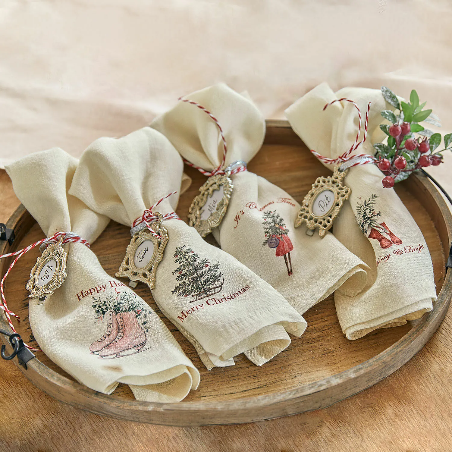 Serviette 4er Set Merry & Bright – Bild 4