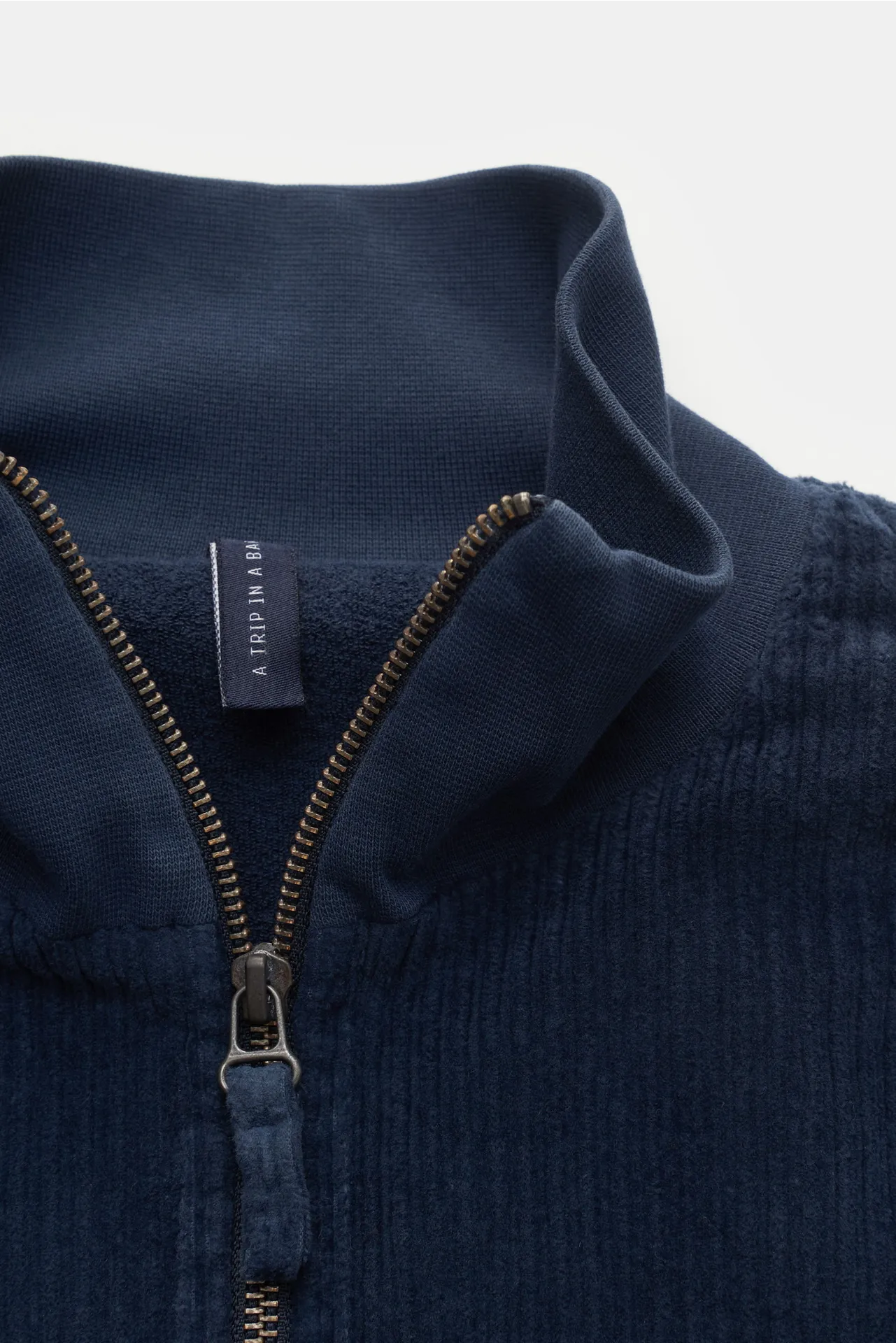 04651/ A trip in a bag - Herren - Cordblouson 'Cord Bomber' navy – Bild 3
