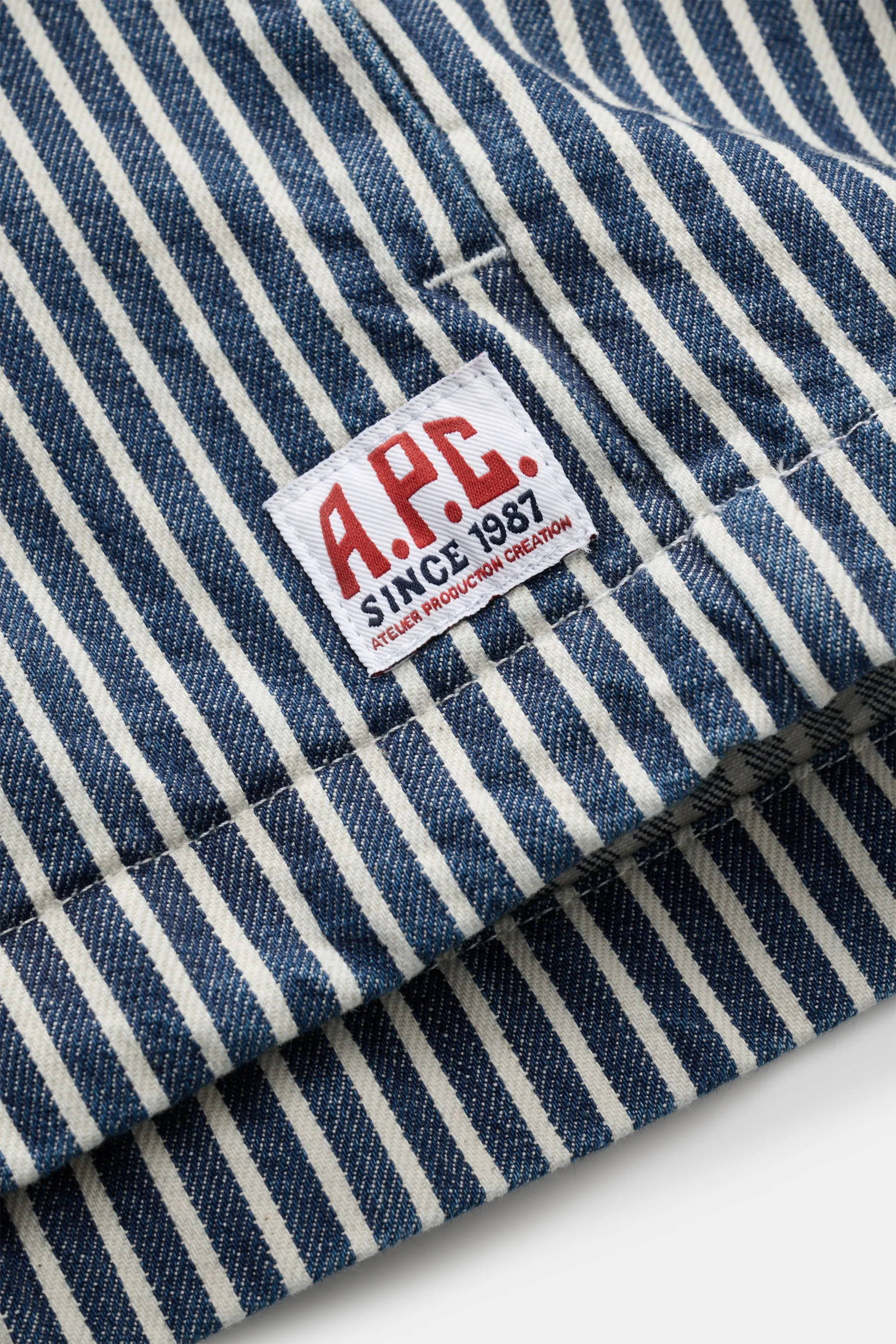 A.P.C. - Herren - Jeansjacke 'Raphael' blau/offwhite gestreift – Bild 6